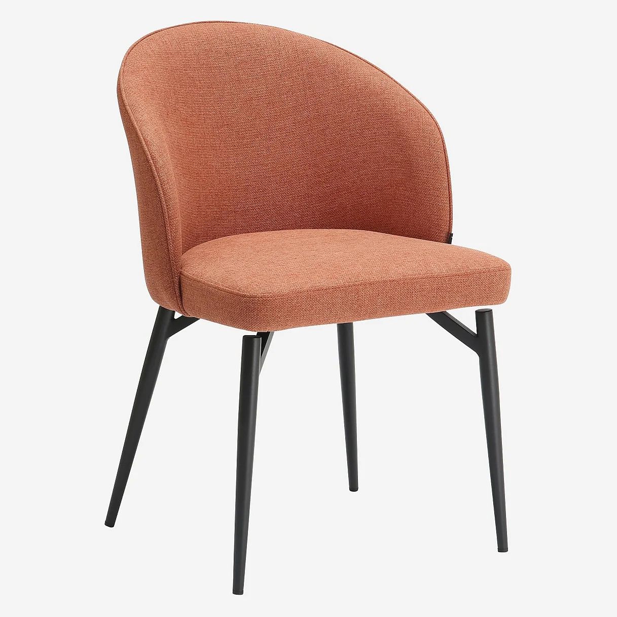 Set di 2 sedie in tessuto e metallo - Terracotta - 2