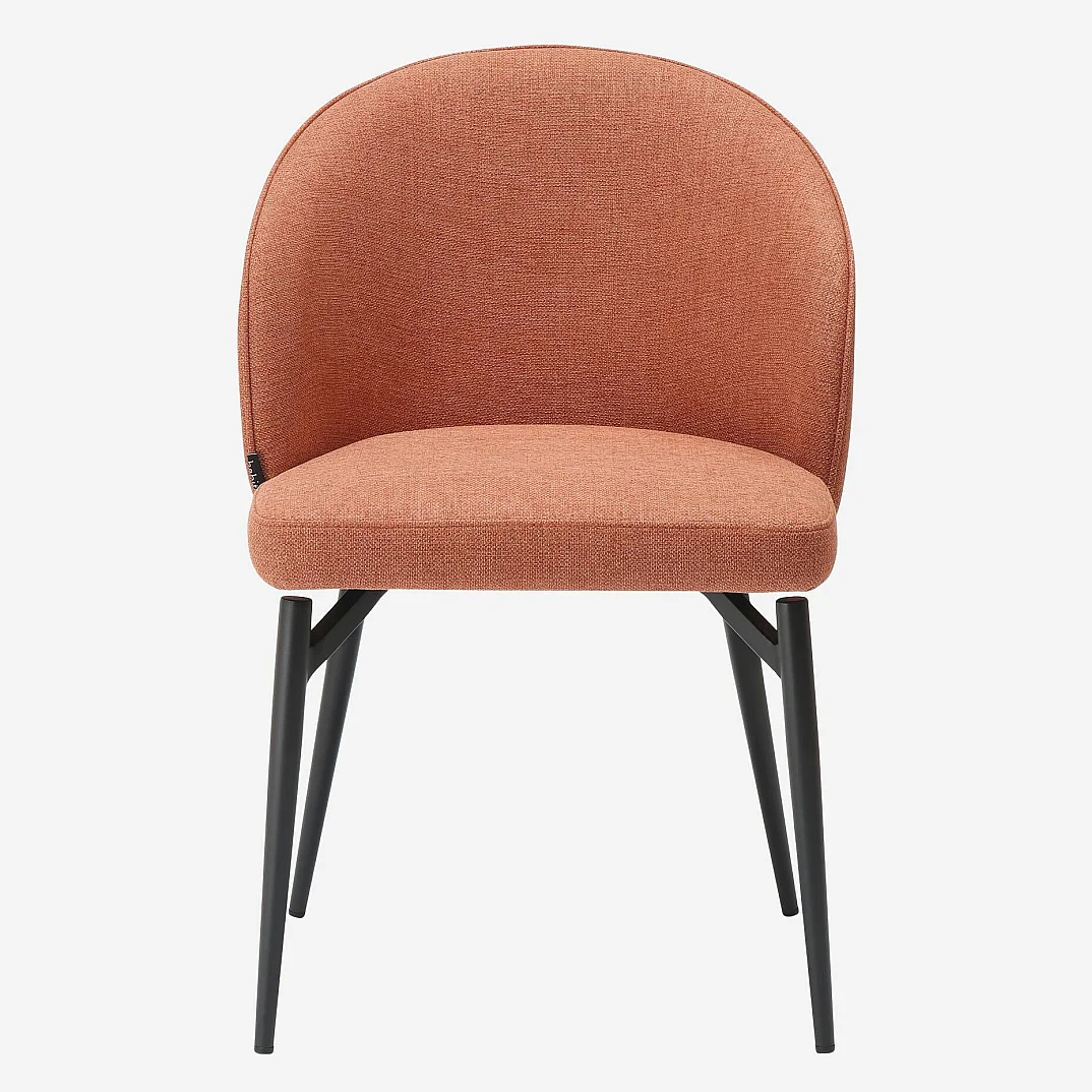 Set di 2 sedie in tessuto e metallo - Terracotta - 6