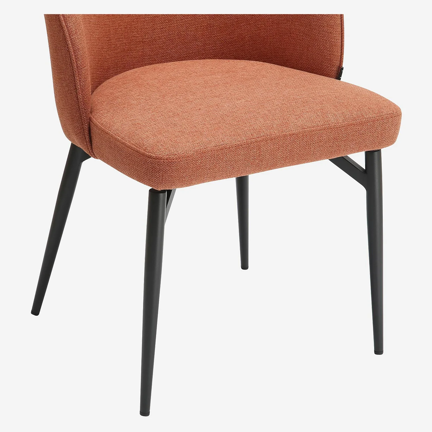 Set di 2 sedie in tessuto e metallo - Terracotta - 4