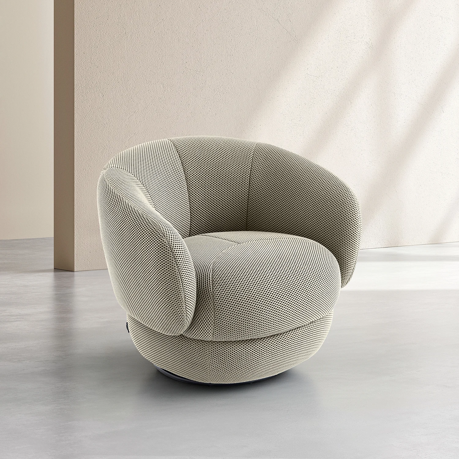 Sillón giratorio en tejido 3D - Arena - 3