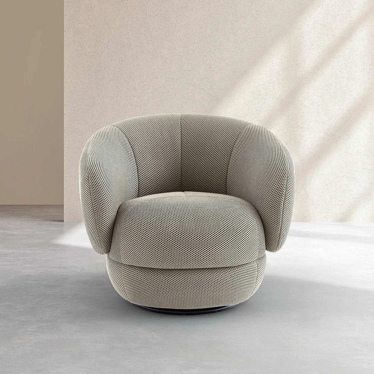 Sillón giratorio en tejido 3D - Arena - 2