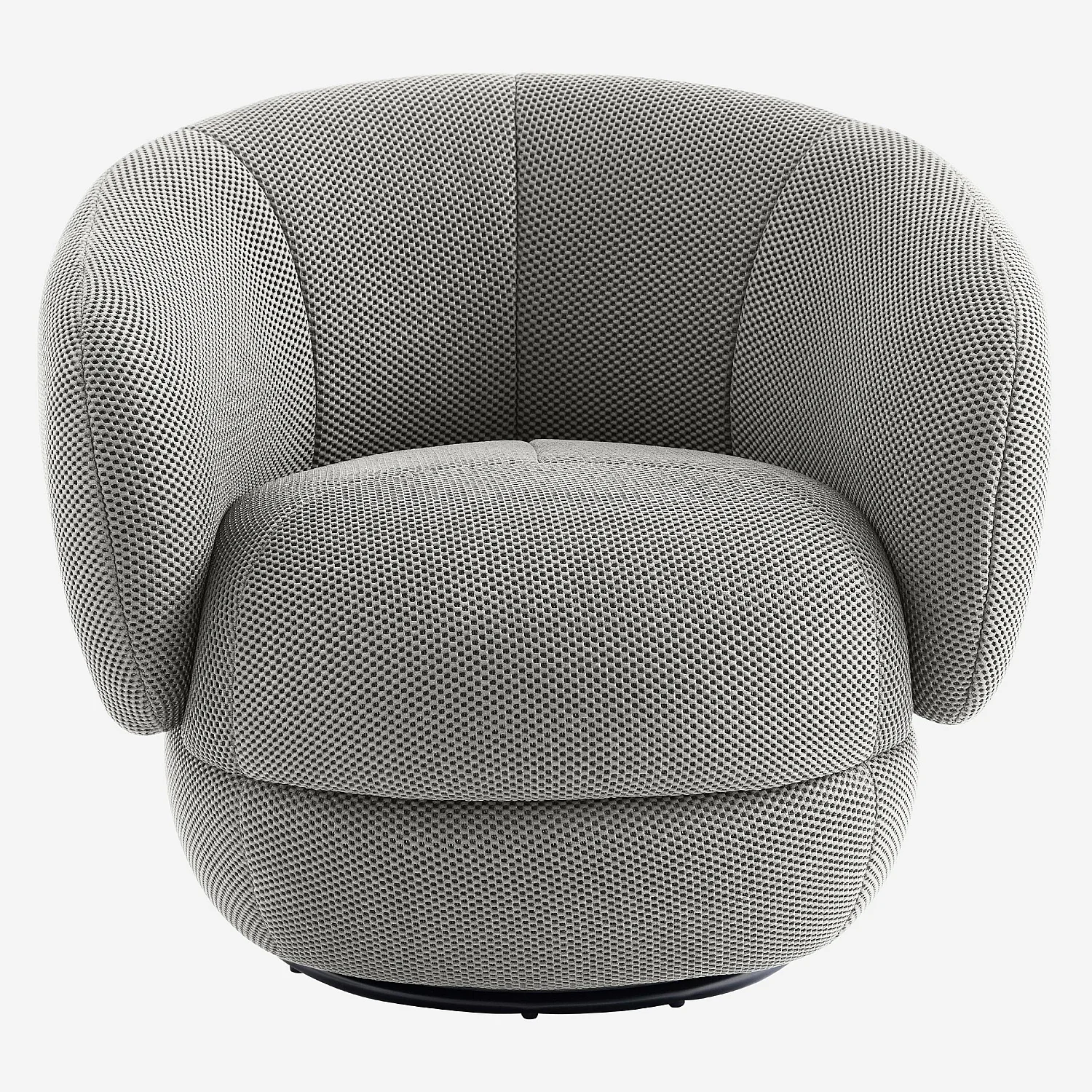 Poltrona girevole in tessuto 3D - Platino Grigio - 2