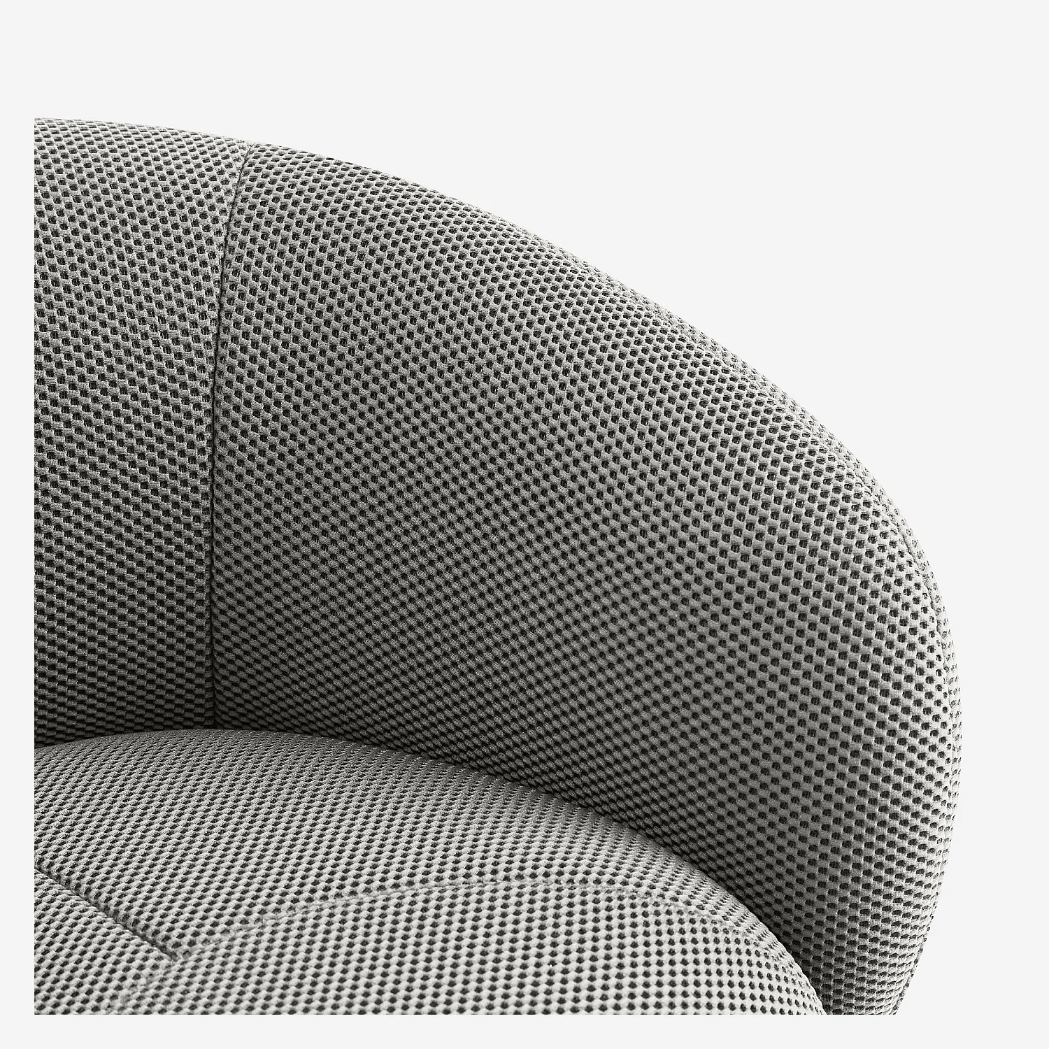 Poltrona girevole in tessuto 3D - Platino Grigio - 3