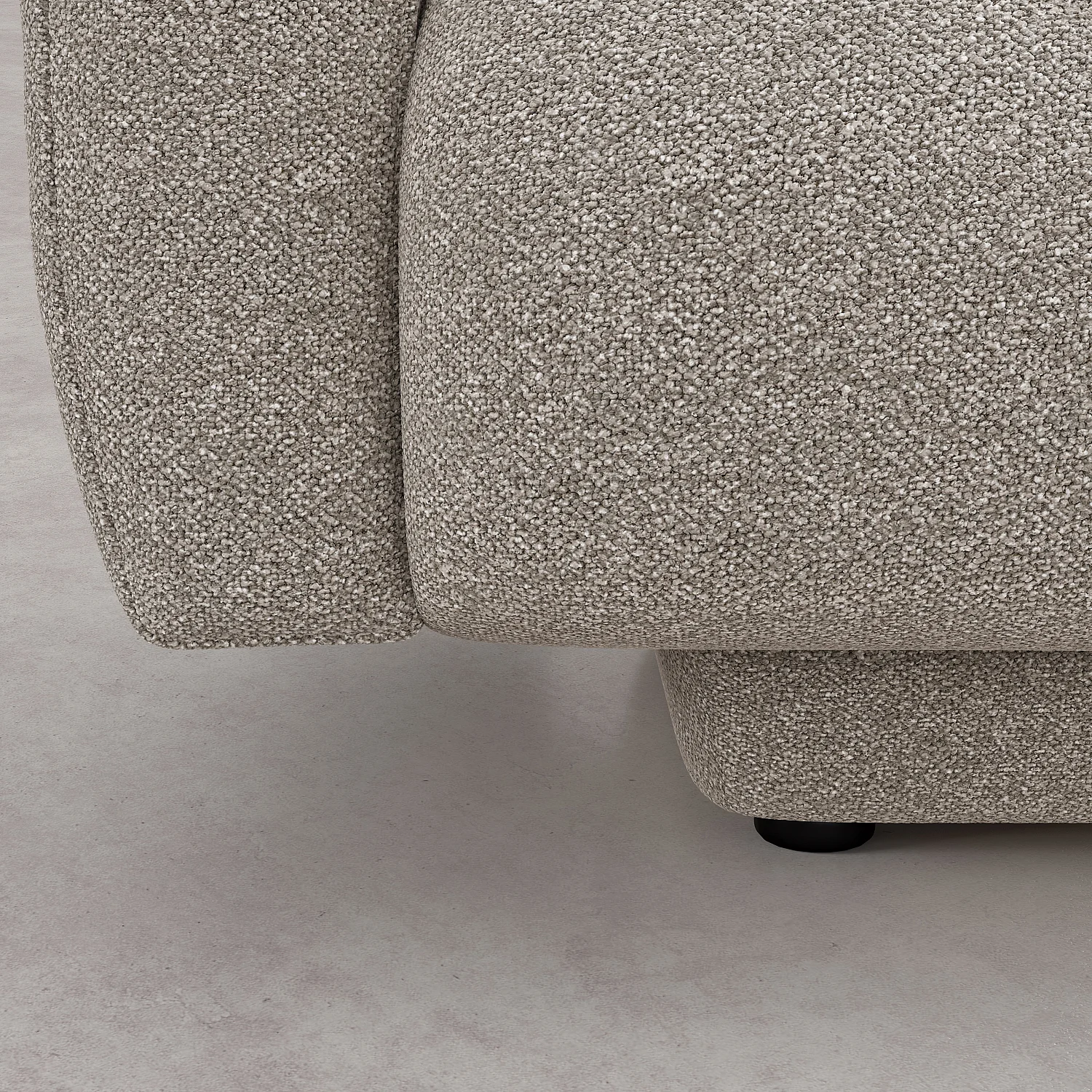 Grand canapé d'angle droit en tissu texturé - Grège - Design by Federica Francini - 6
