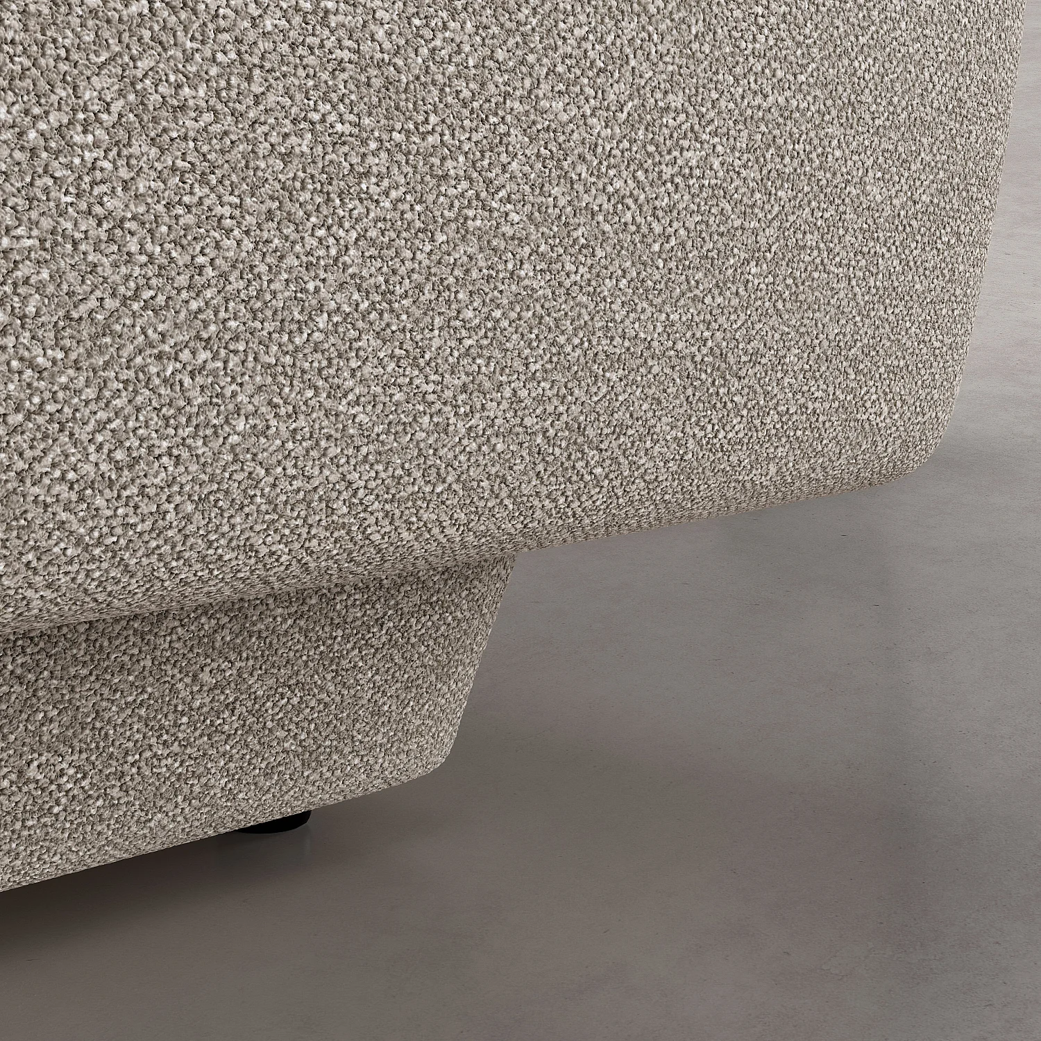 Canapé d'angle gauche en tissu texturé - Grège - Design by Federica Francini - 6