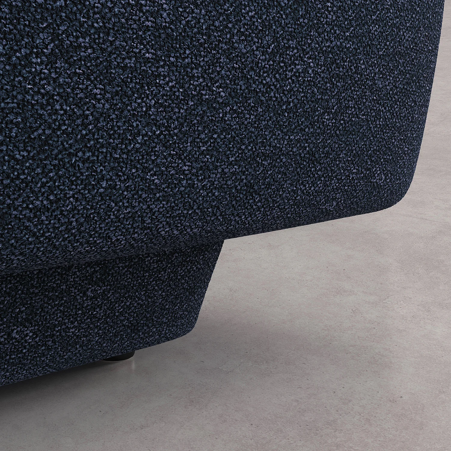 Canapé d'angle gauche en tissu texturé - Bleu marine - Design by Federica Francini - 6