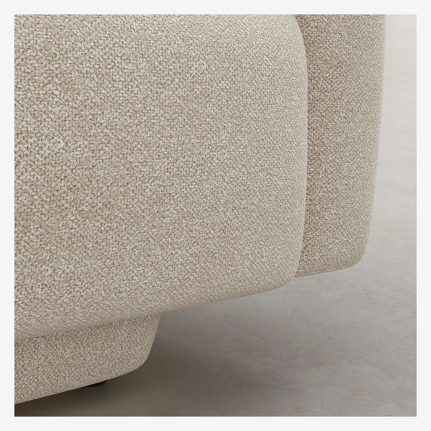 Sofa 3-Sitzer - Strukturstoff - Vanillebeige - 7