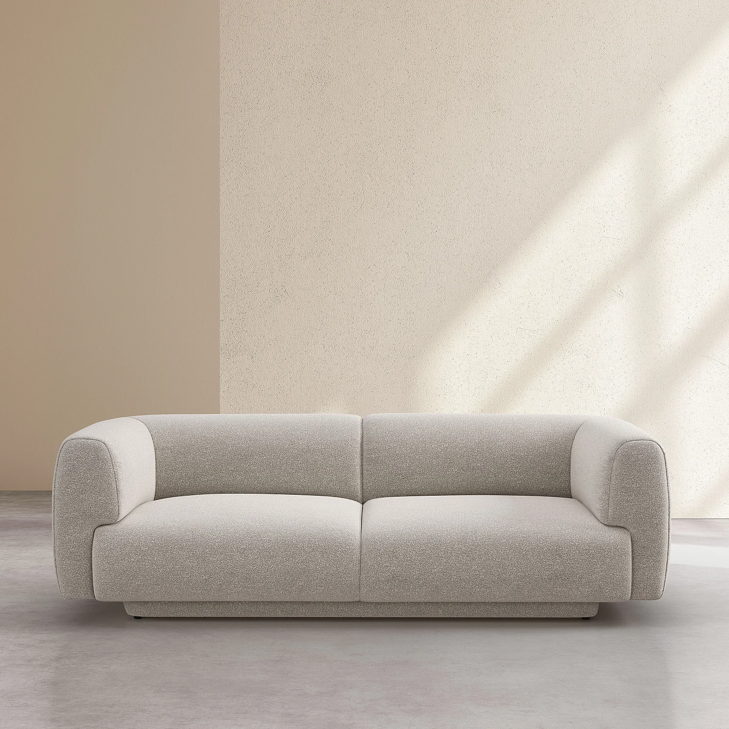 Canapé 3 places en tissu texturé - Grège - Design by Federica Francini - 2