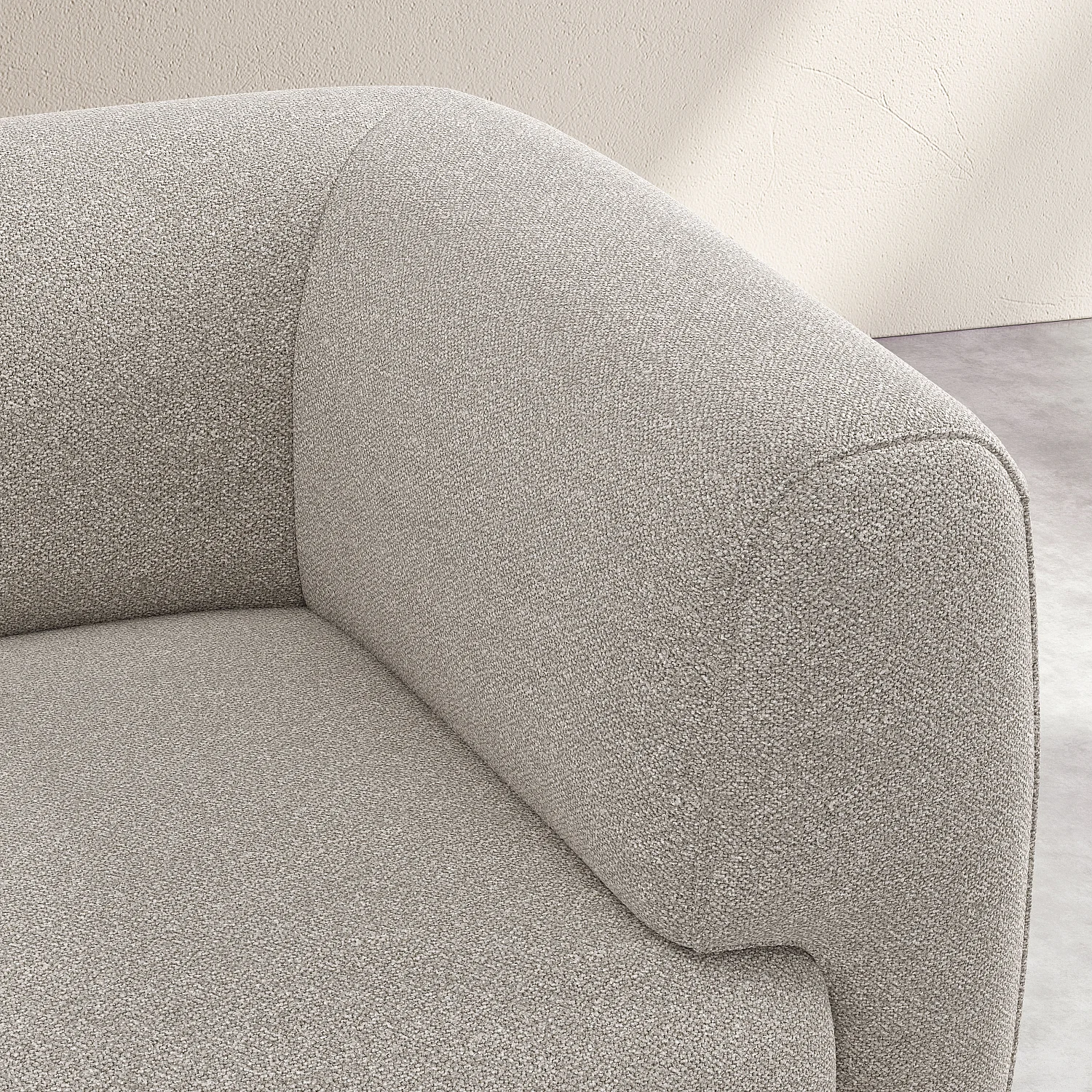 Canapé 3 places en tissu texturé - Grège - Design by Federica Francini - 3
