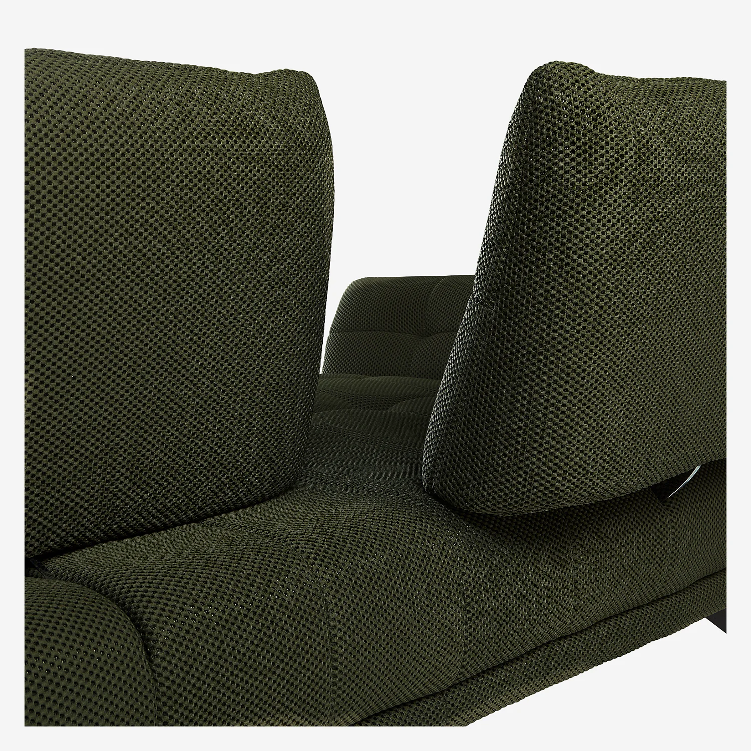 Divano a 3 posti in tessuto 3D con schienale regolabile in avanti e indietro - Verde kaki - Design di Roberto Bendini - 10