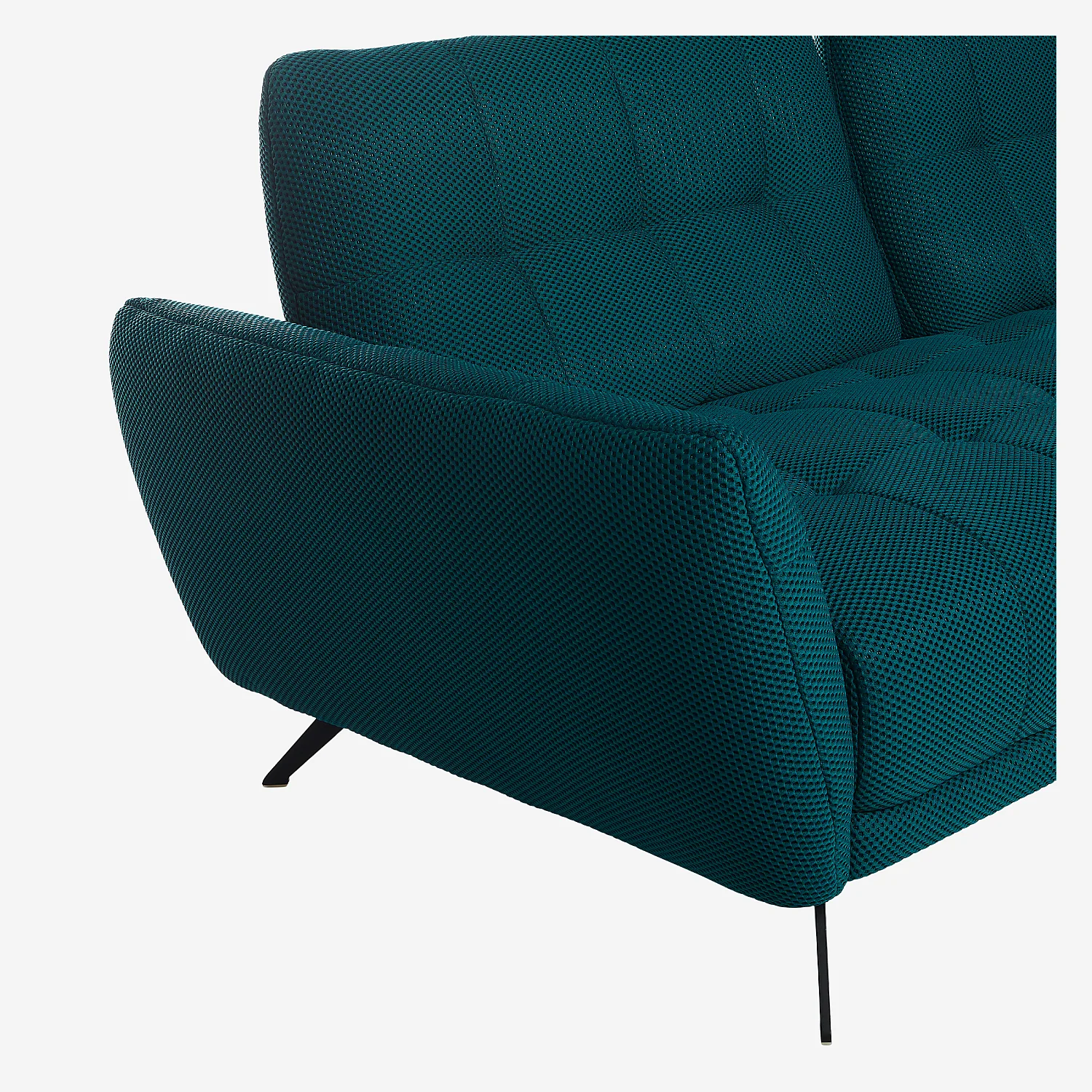 Sofa 3-Sitzer - mit verstellbarer Rückenlehne - 3D-Gewebe - Blaugrün - 6
