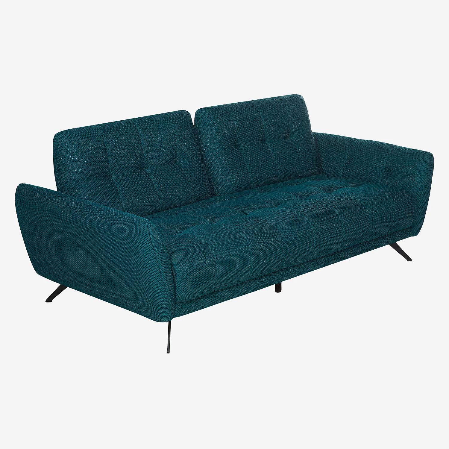 Sofa 3-Sitzer - mit verstellbarer Rückenlehne - 3D-Gewebe - Blaugrün - 5