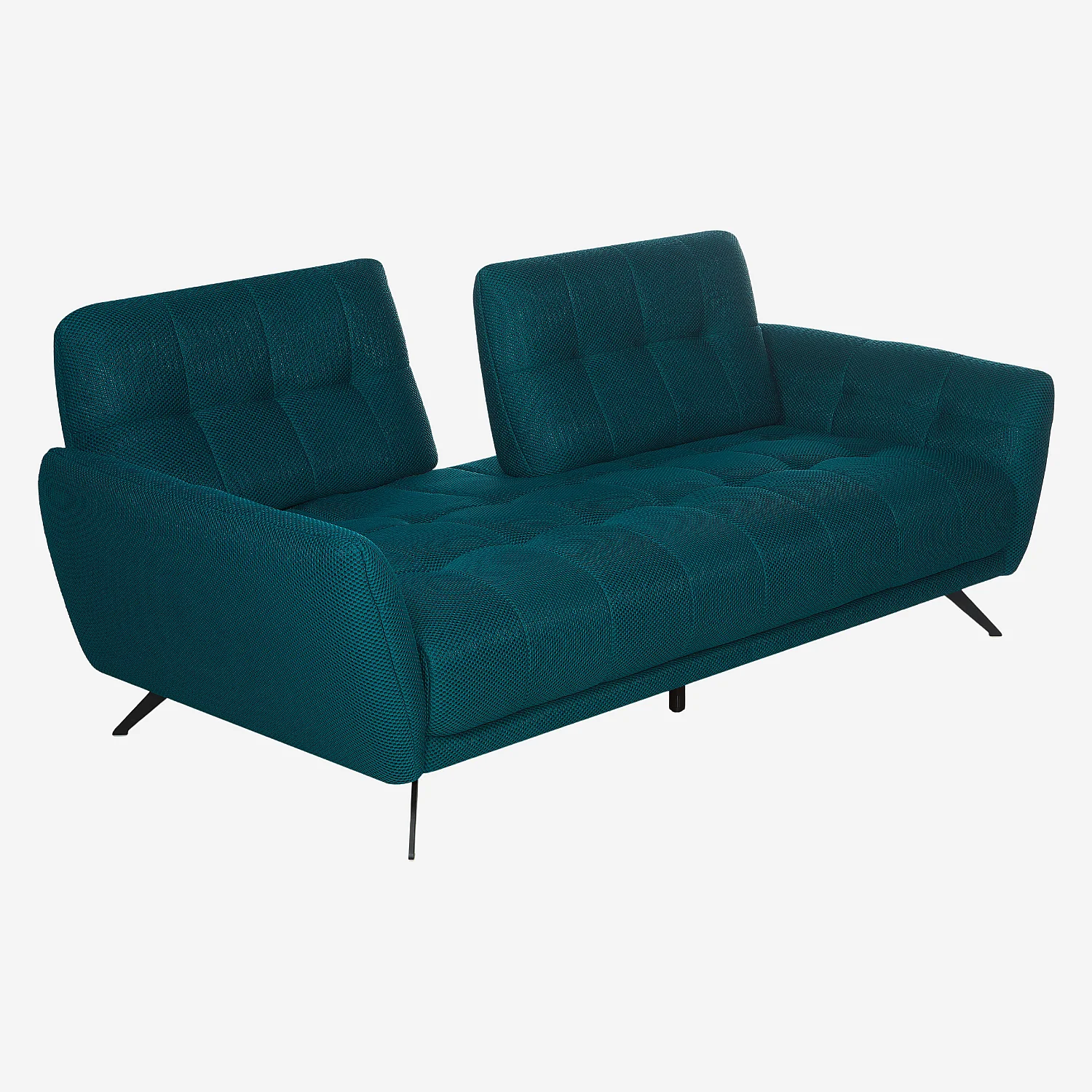 Sofa 3-Sitzer - mit verstellbarer Rückenlehne - 3D-Gewebe - Blaugrün - 11