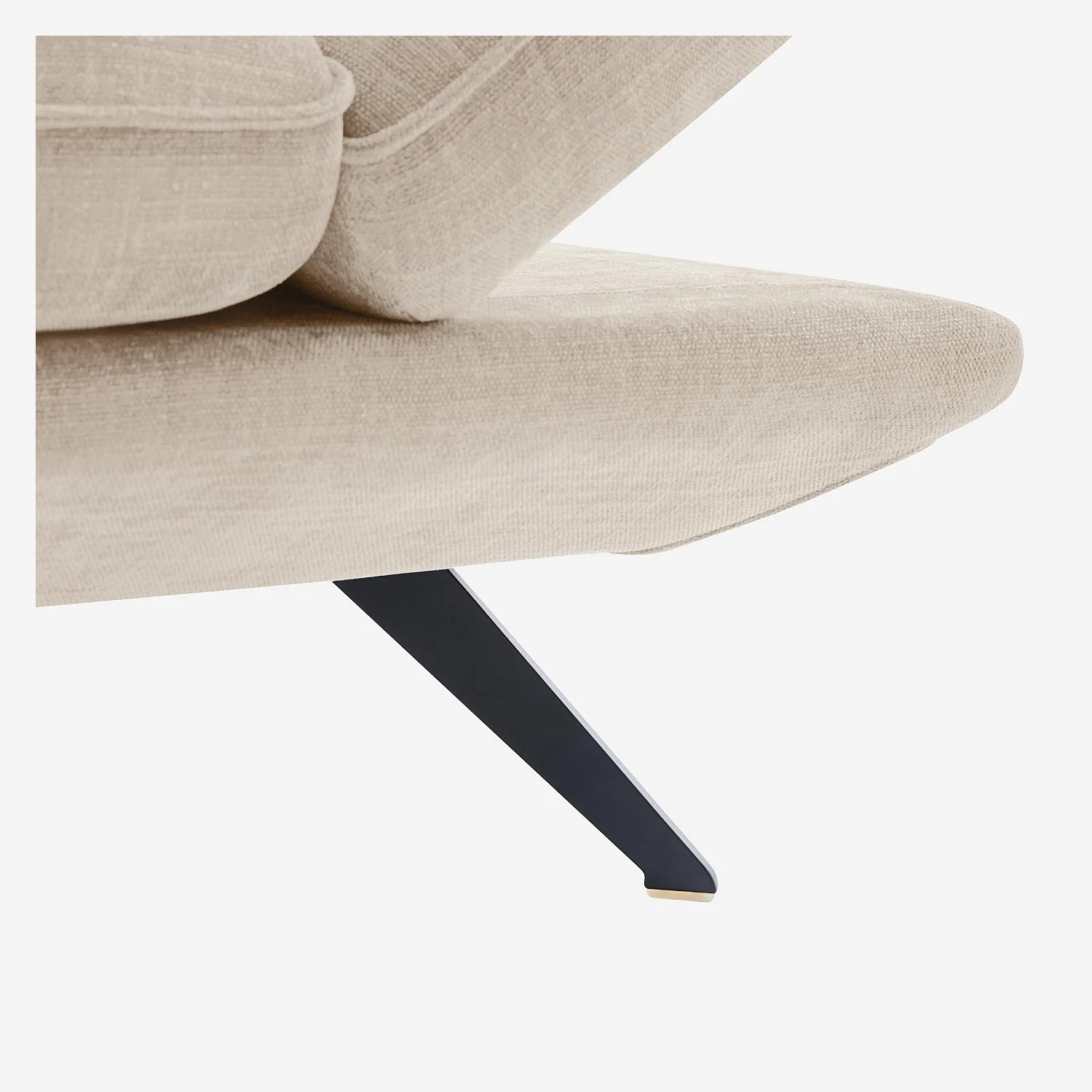 Sofa 3-Sitzer - mit verstellbarer Rückenlehne - Stoff - Cremefarben - 7