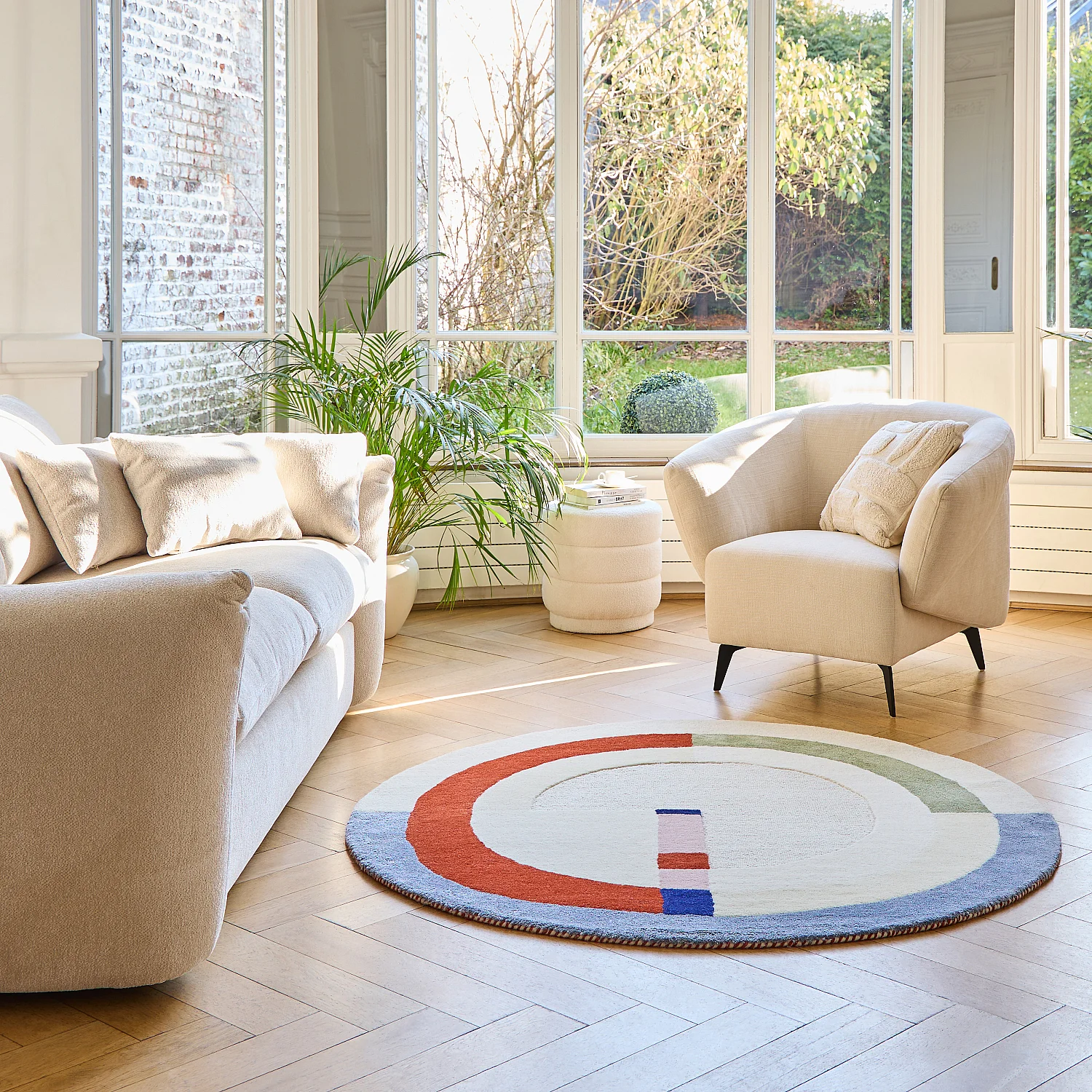 Fauteuil en tissu - Crème - Design by Nicole Aptel - 8