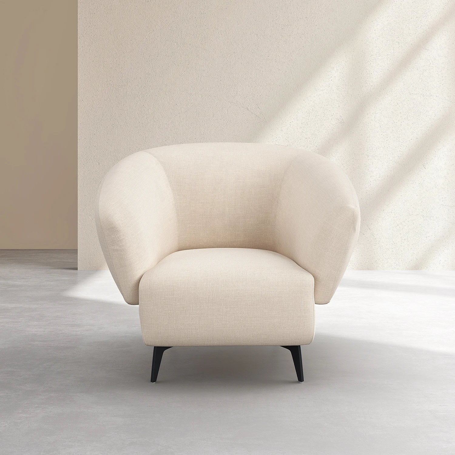 Poltrona in tessuto - Crema - Design di Nicole Aptel - 3