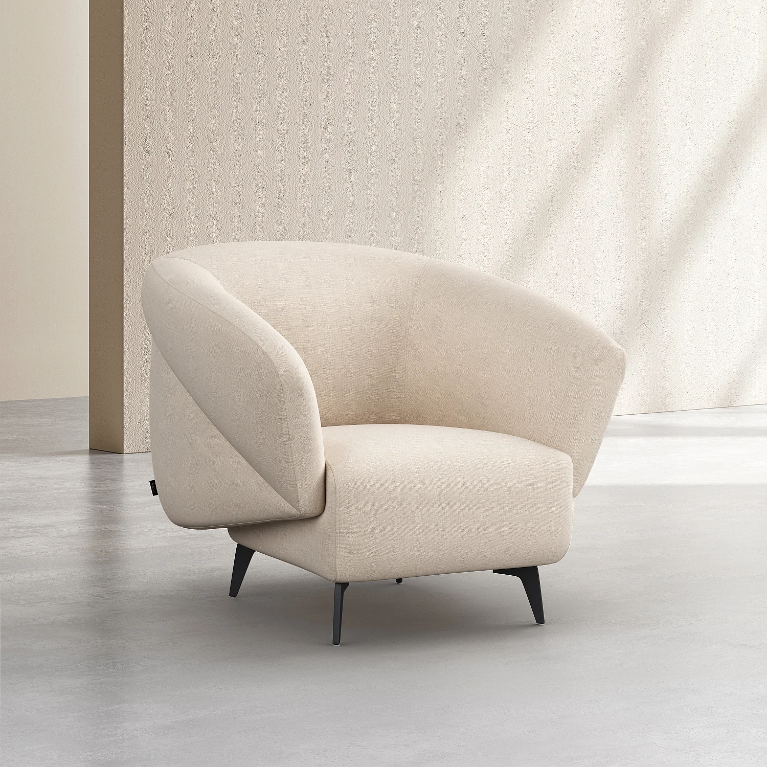 Poltrona in tessuto - Crema - Design di Nicole Aptel - 4