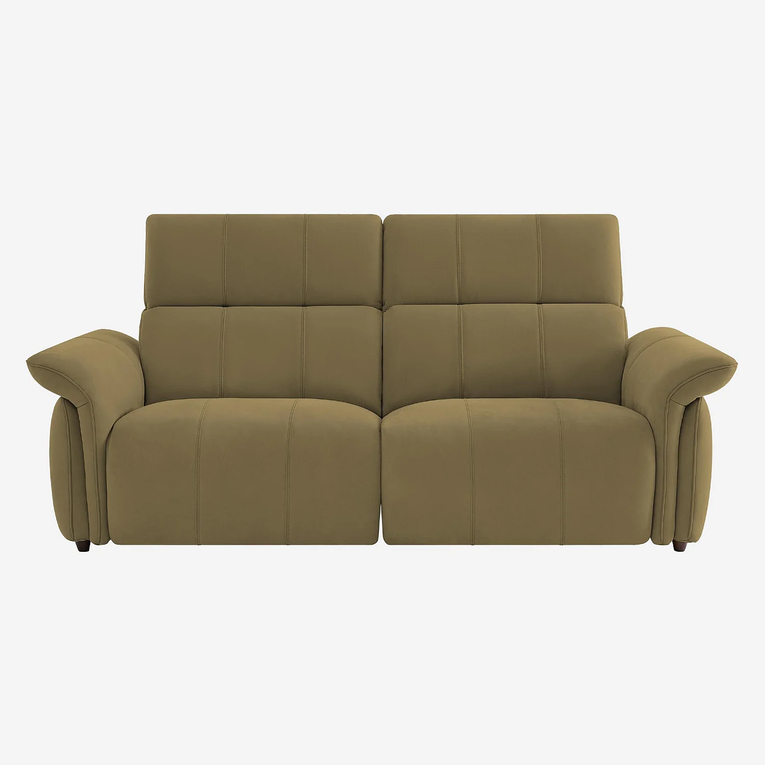 Relaxsofa elektrisch 3-Sitzer - Suedine - Olivgrün - 5