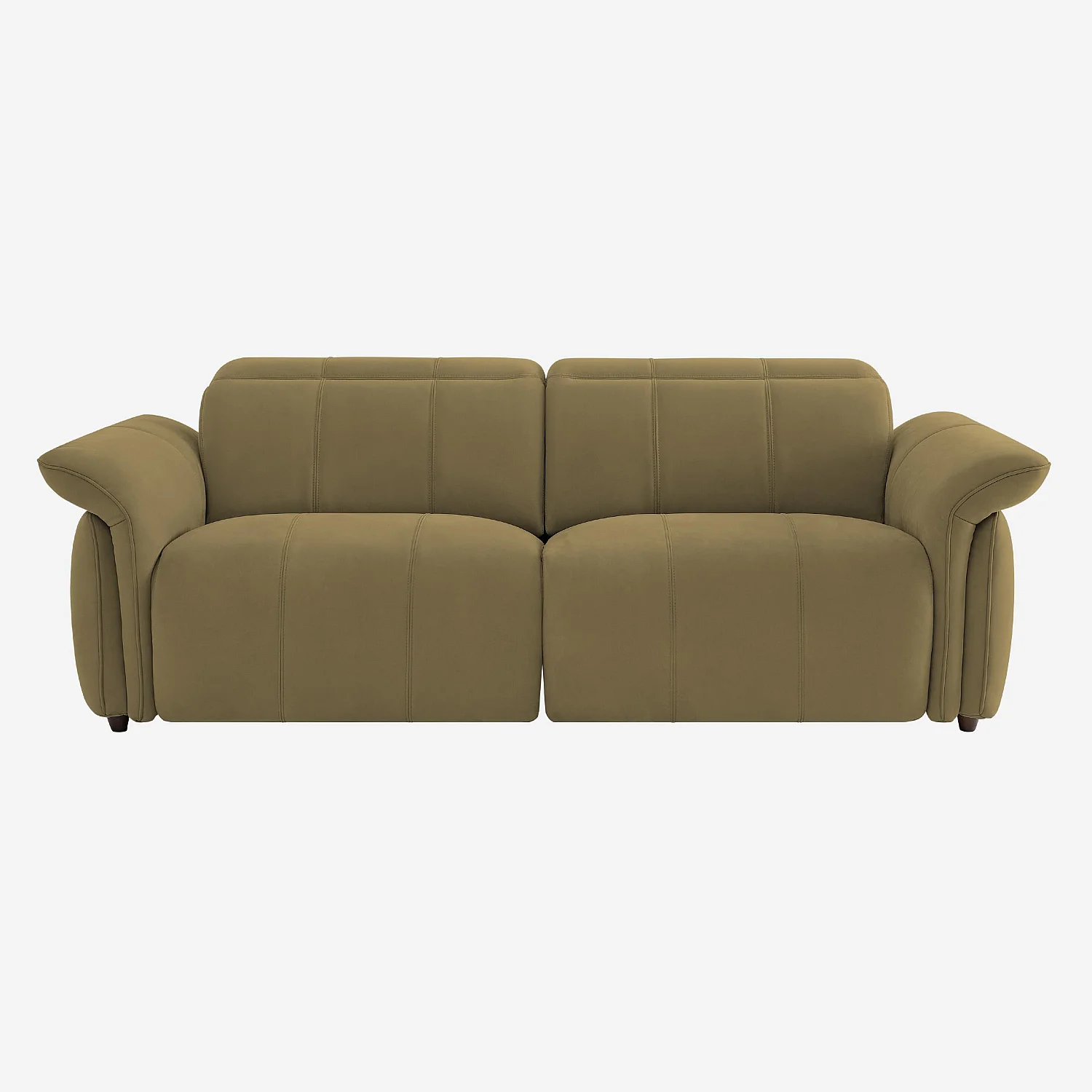 Relaxsofa elektrisch 3-Sitzer - Suedine - Olivgrün - 2