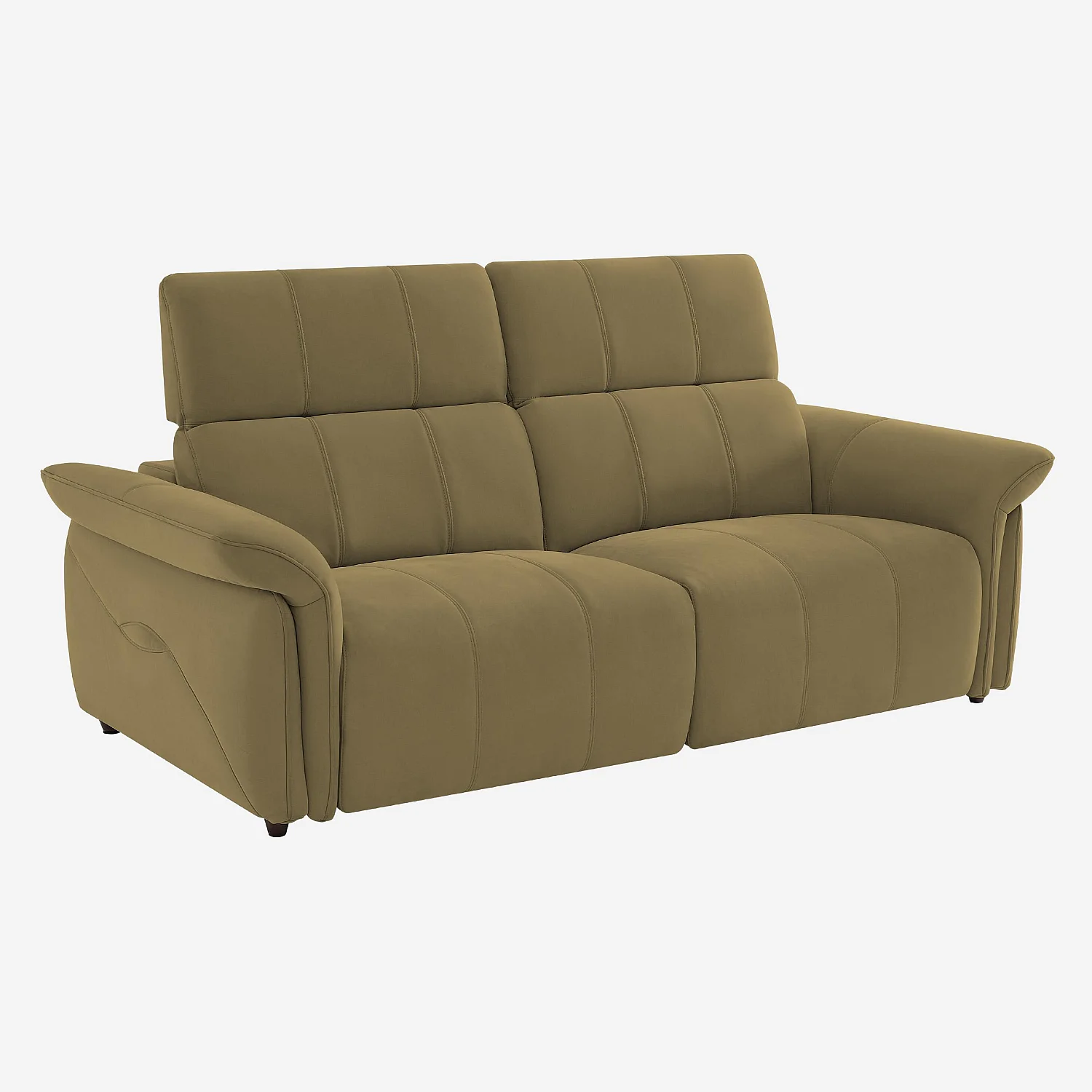 Relaxsofa elektrisch 3-Sitzer - Suedine - Olivgrün - 6