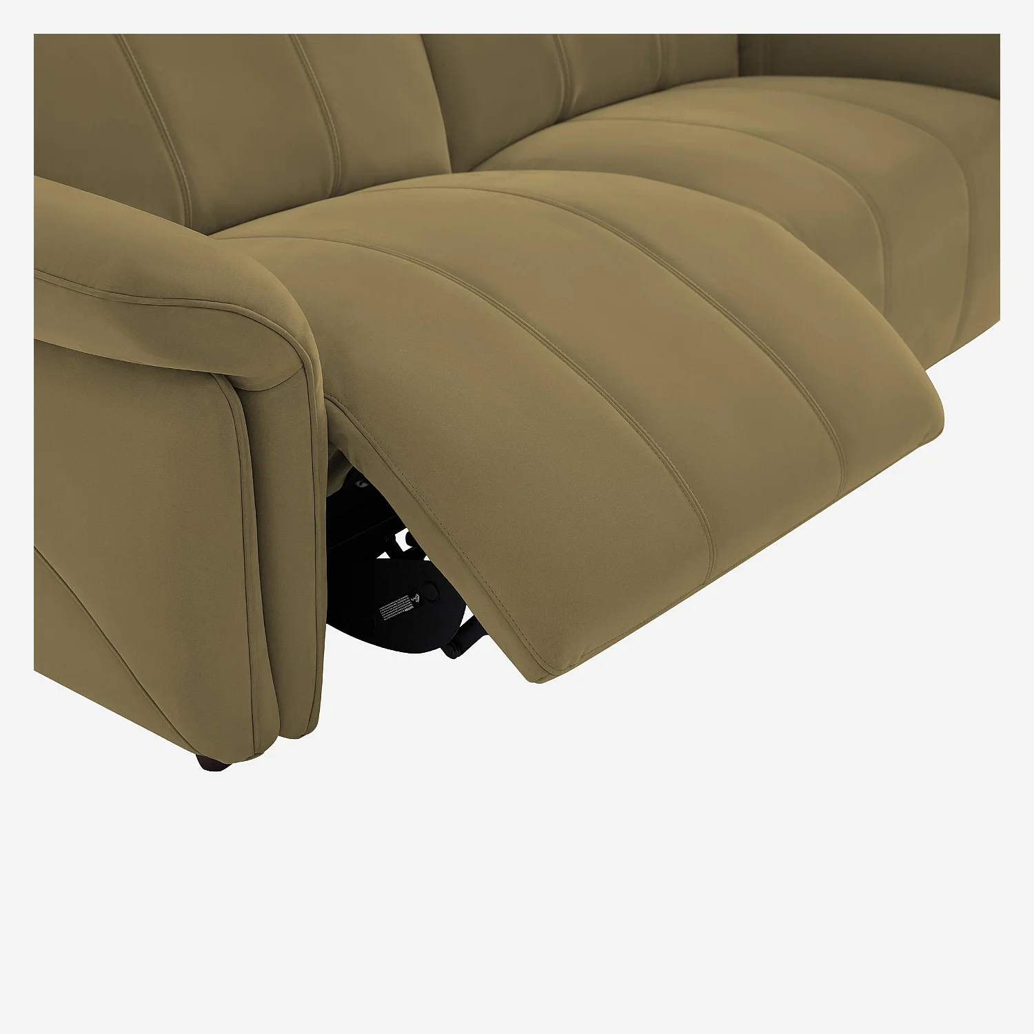 Relaxsofa elektrisch 3-Sitzer - Suedine - Olivgrün - 7