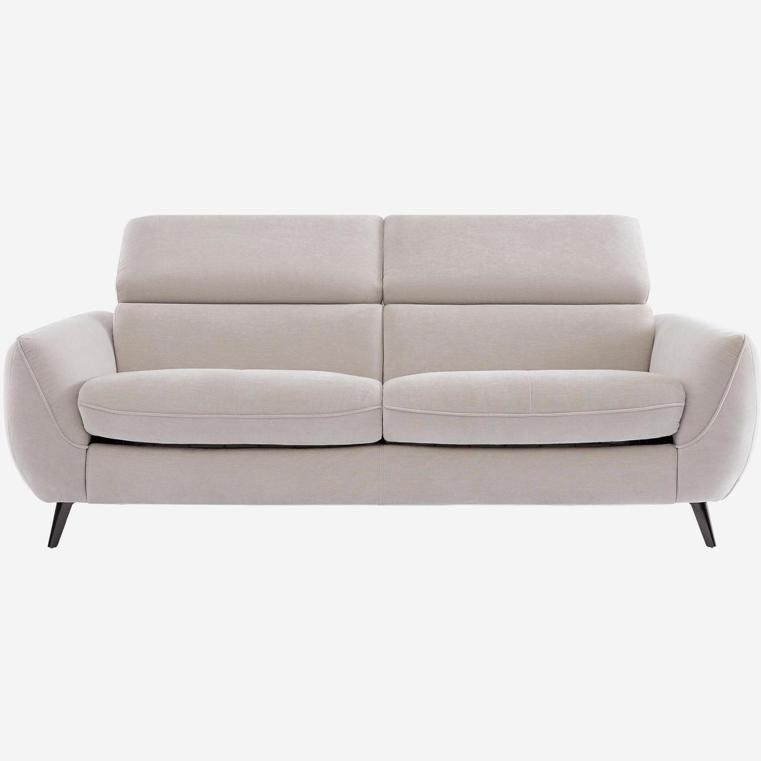 Canapé convertible 3 places en tissu - Gris clair - Design by Roberto Bendini