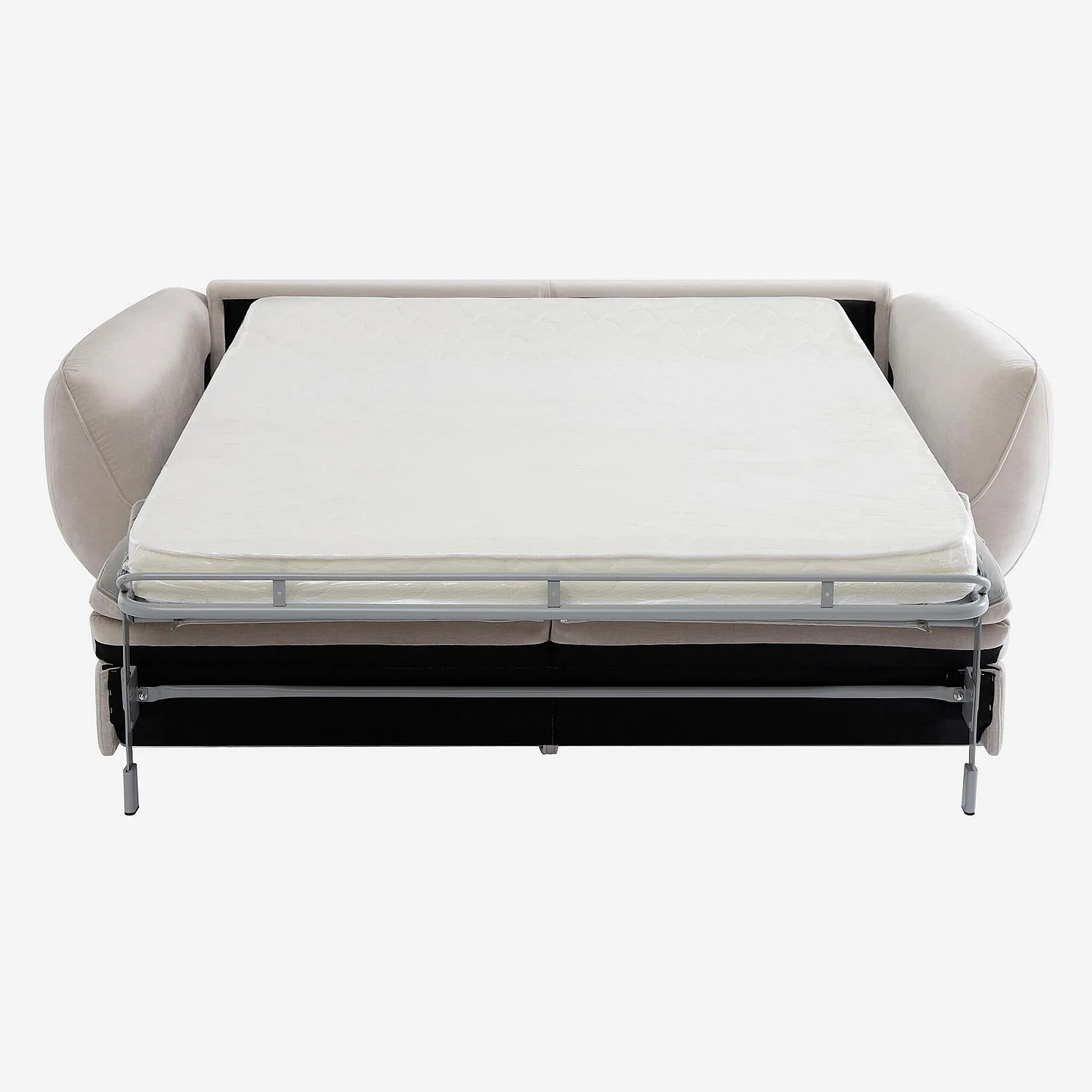 Canapé convertible 3 places en tissu - Gris clair - Design by Roberto Bendini - 8