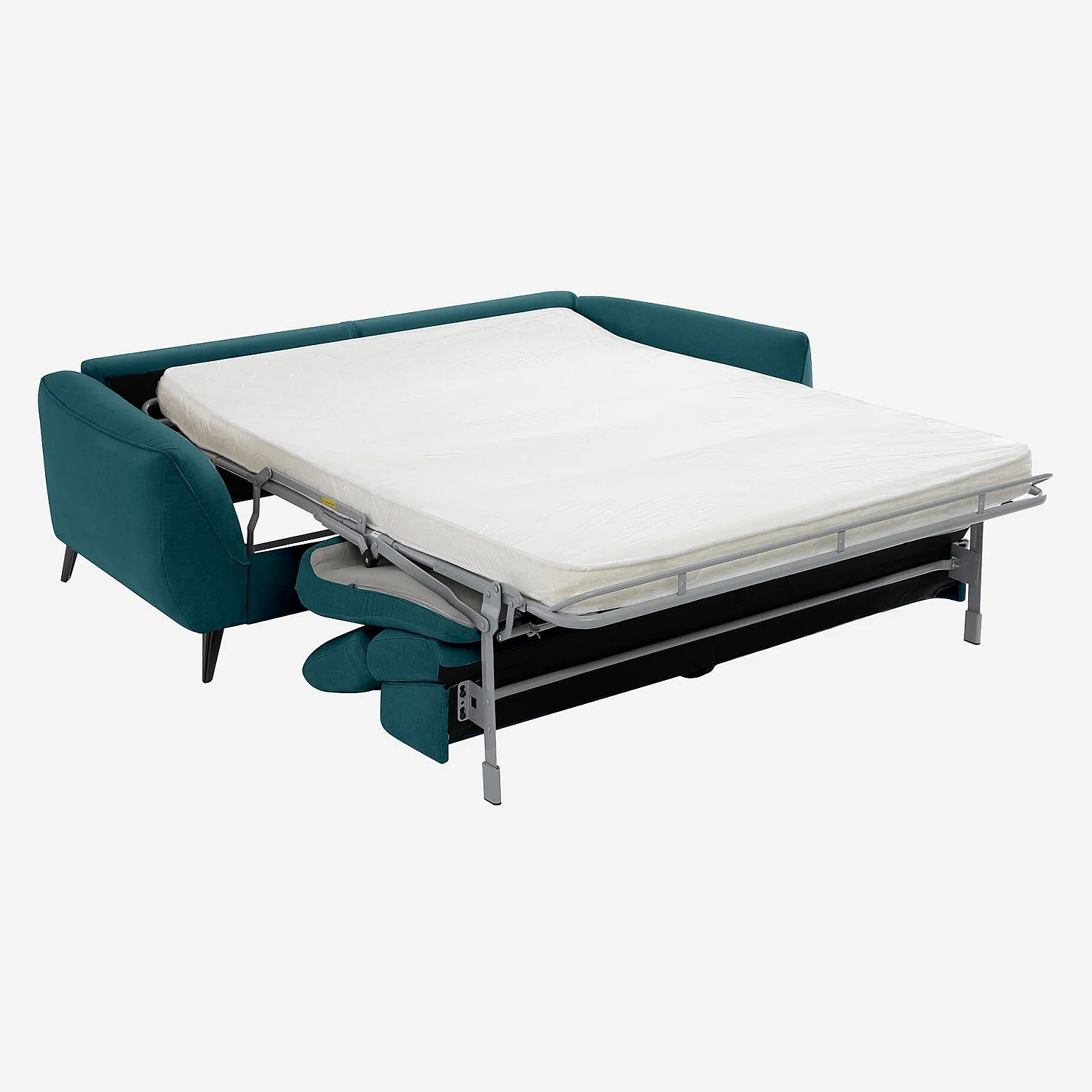 Canapé convertible 3 places en tissu - Bleu canard - Design by Roberto Bendini - 6