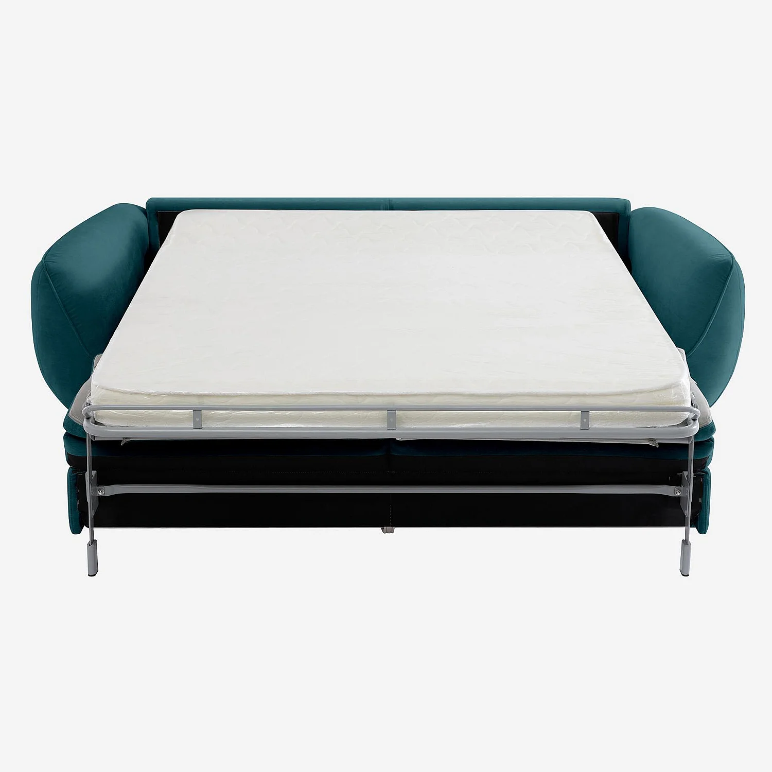 Canapé convertible 3 places en tissu - Bleu canard - Design by Roberto Bendini - 7