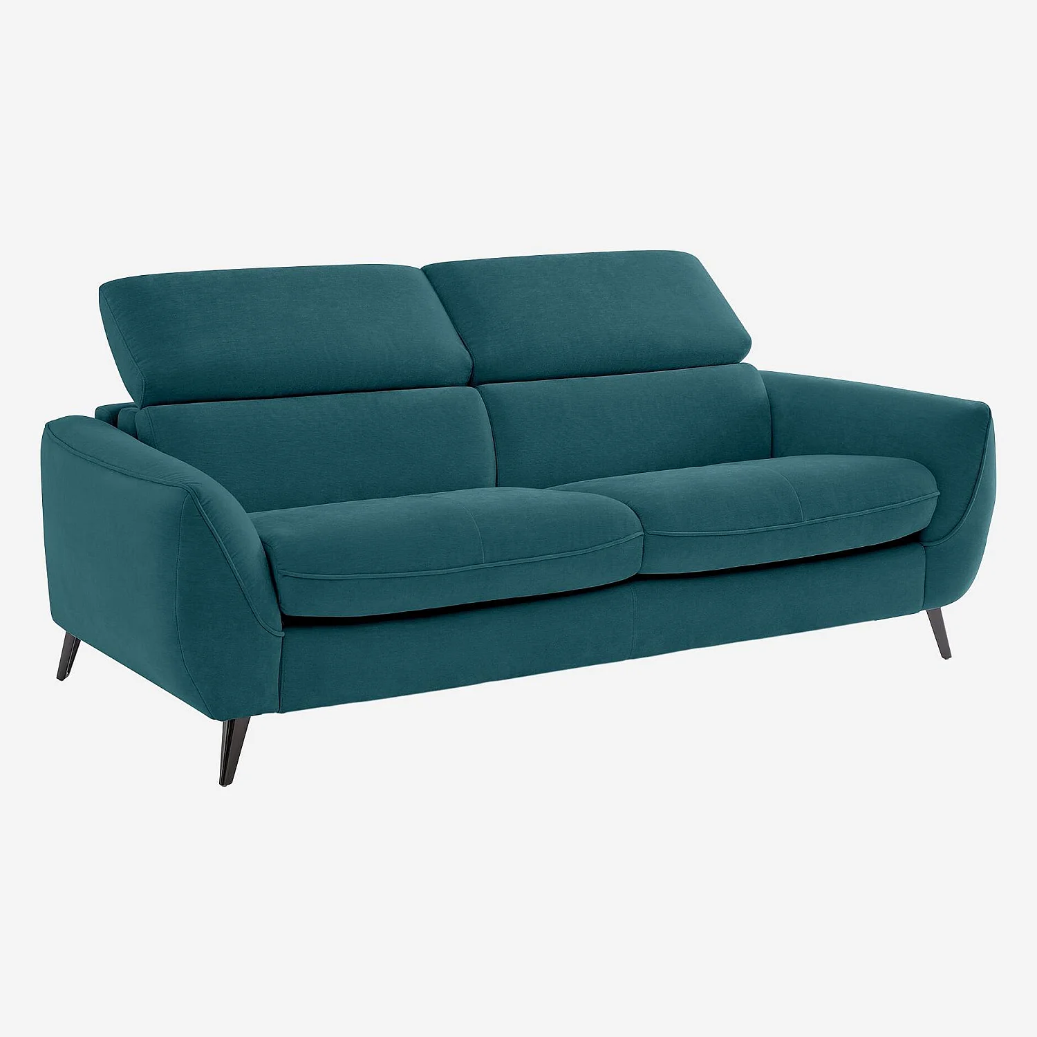 Canapé convertible 3 places en tissu - Bleu canard - Design by Roberto Bendini - 4