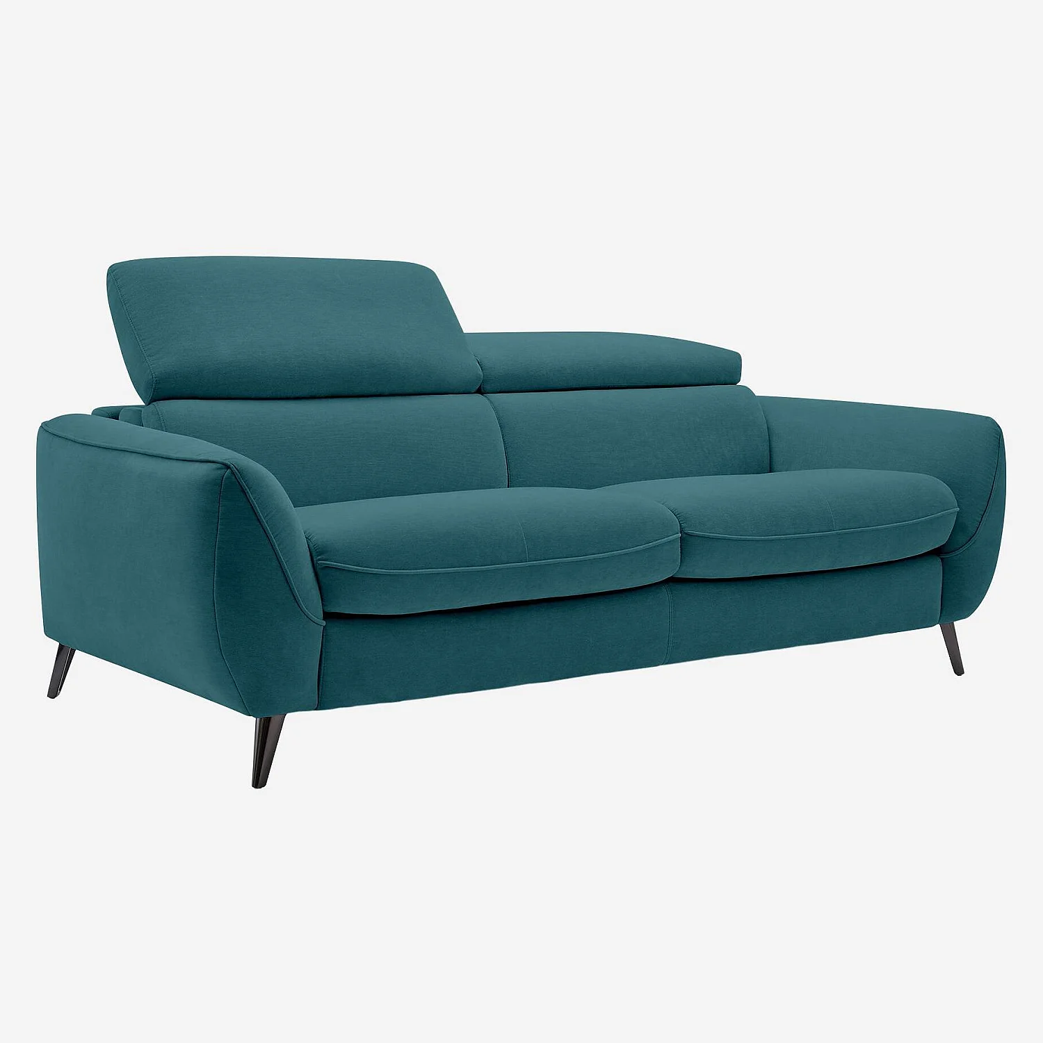 Canapé convertible 3 places en tissu - Bleu canard - Design by Roberto Bendini - 8