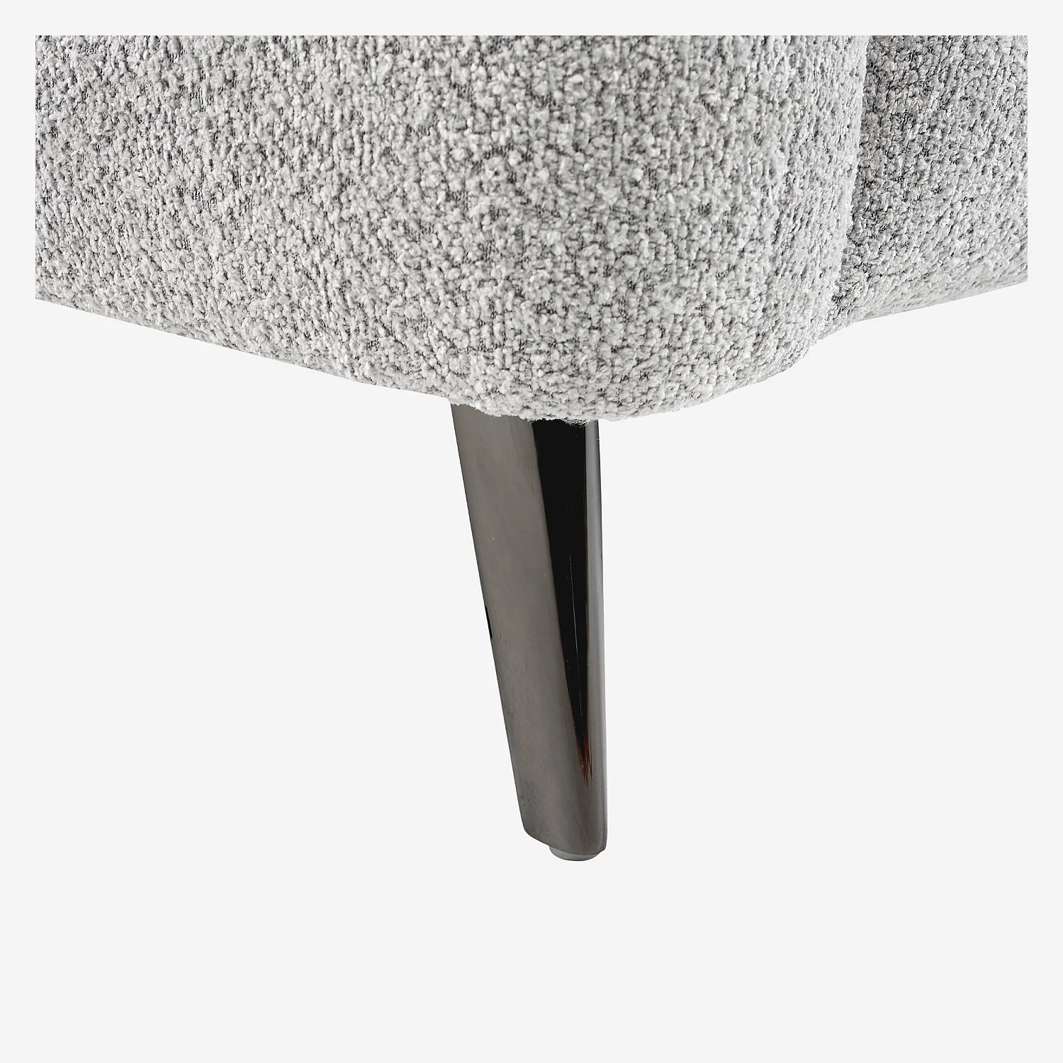 Sofá 3 plazas elevable en tejido boucle corto - Gris hielo - 10