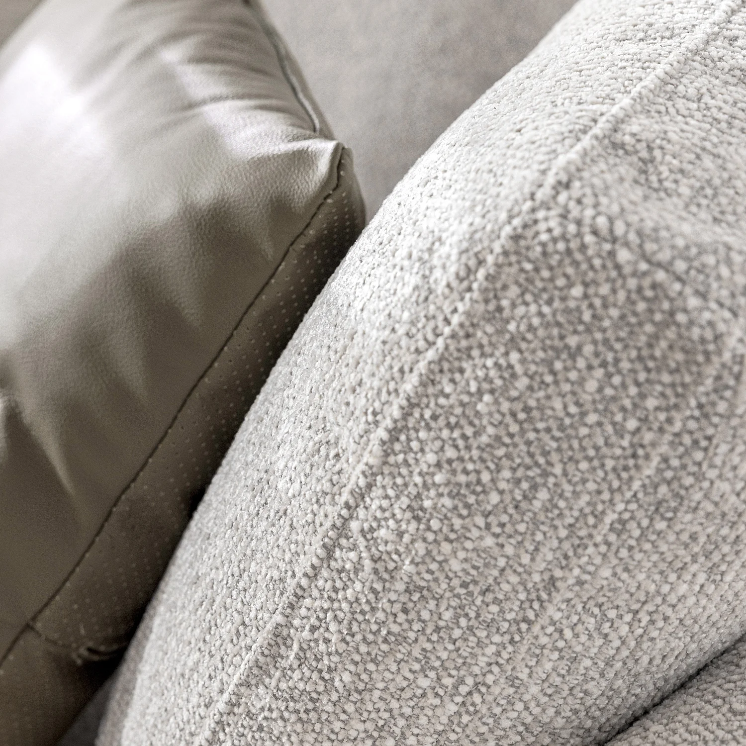 Hoekbank met rechterhoek en afneembare bekleding van stof - Gemengd Crème - Ontworpen door Federica Francini - 3