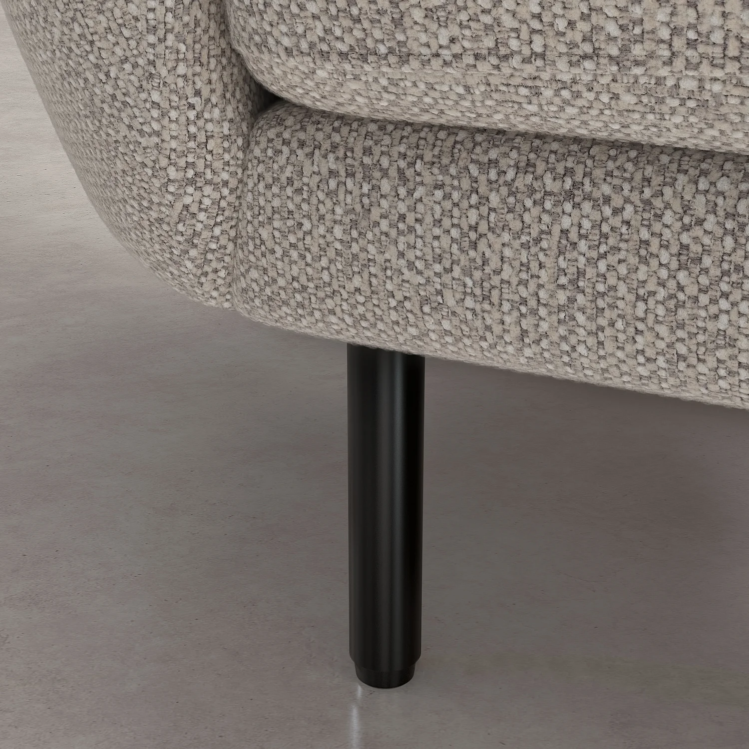 Hoekbank met rechterhoek en afneembare bekleding van stof - Gemengd Crème - Ontworpen door Federica Francini - 6