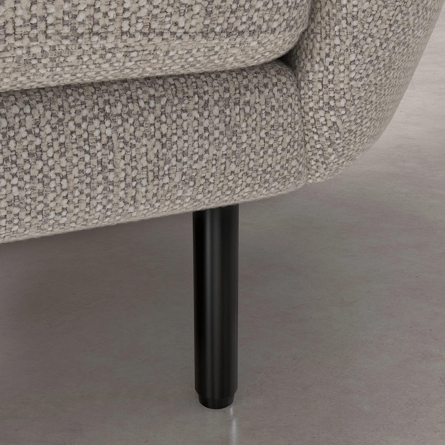 Canapé d'angle gauche déhoussable en tissu et dossier garni de plumes - Écru mélangé - Design by Federica Francini - 6