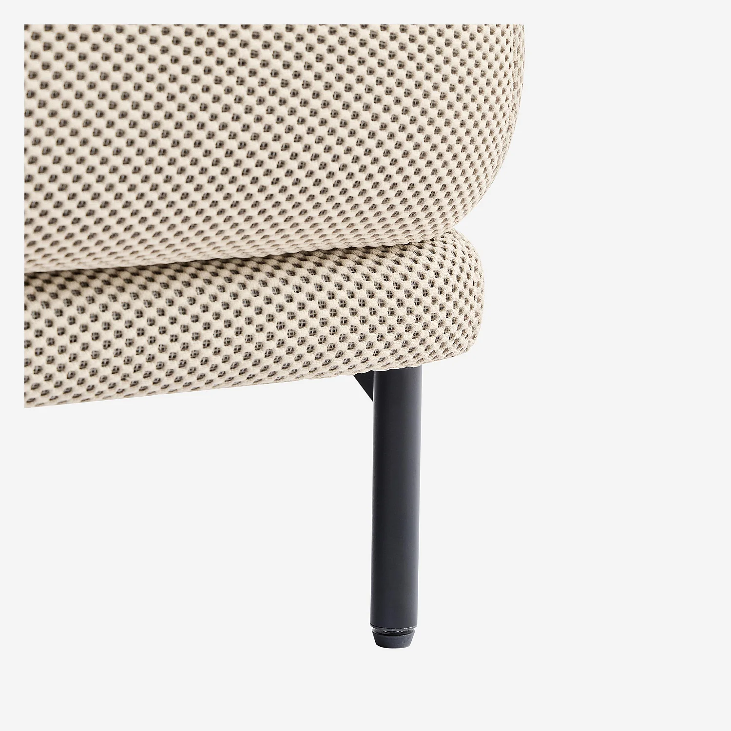 Fauteuil en tissu 3D et métal - Sable et noir - Design by Federica Francini - 6