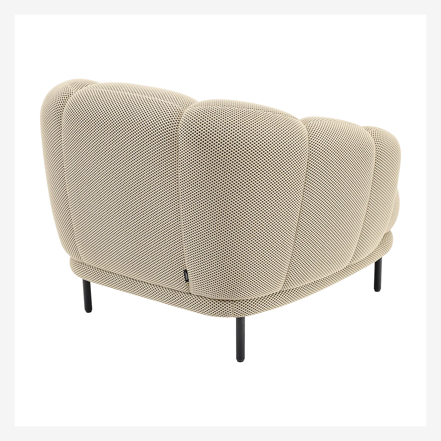 Fauteuil en tissu 3D et métal - Sable et noir - Design by Federica Francini - 8