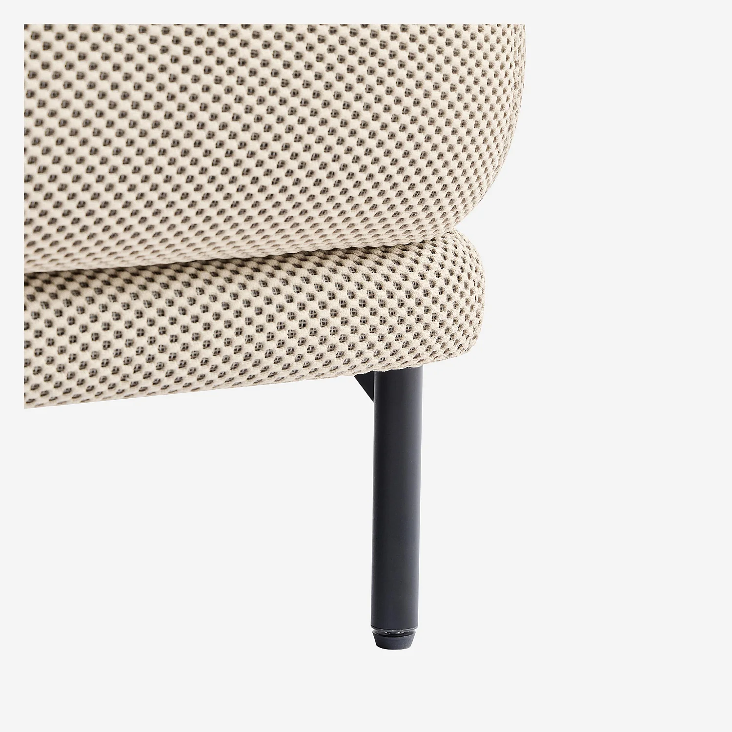 Fauteuil en tissu 3D et métal - Sable et noir - Design by Federica Francini - 6