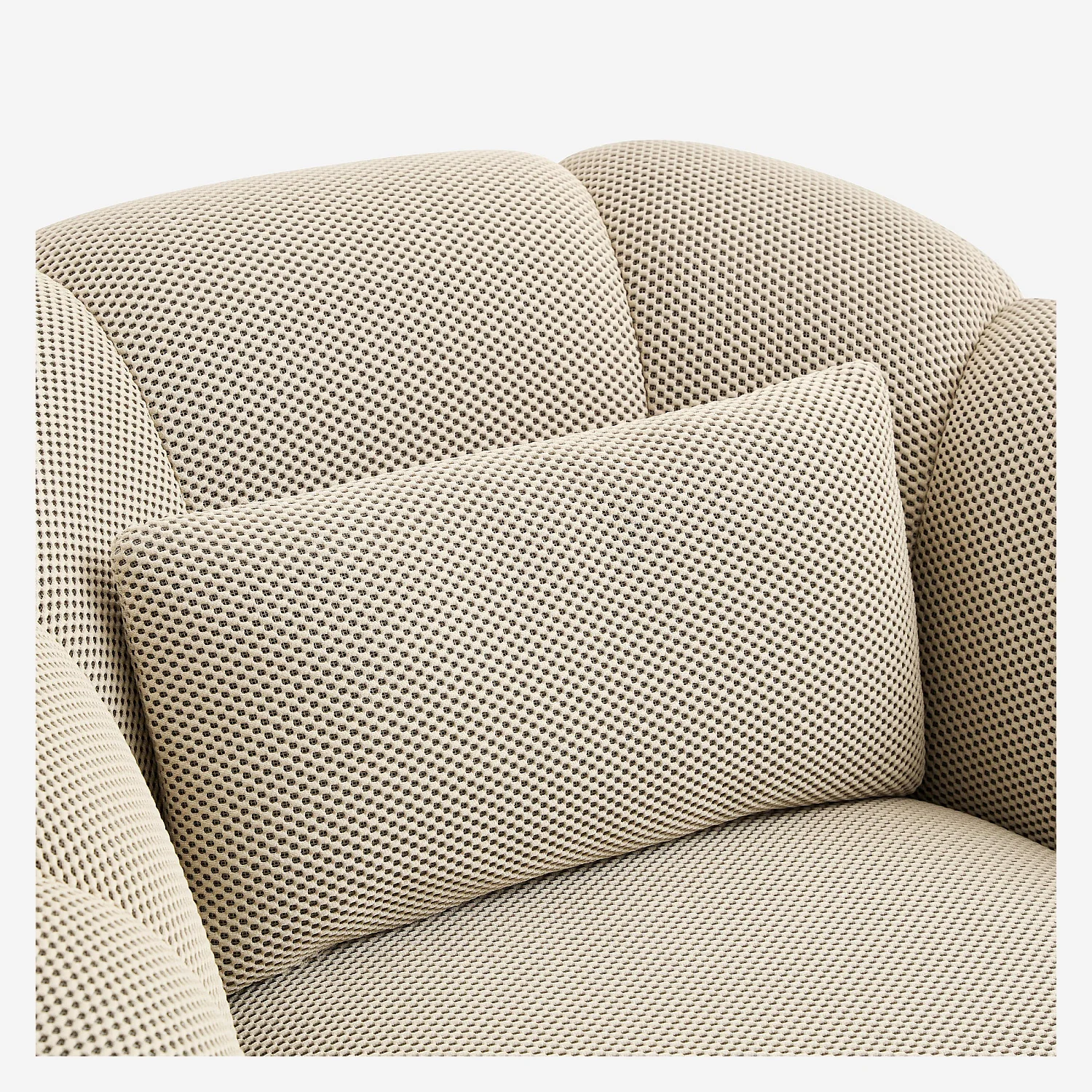 Fauteuil en tissu 3D et métal - Sable et noir - Design by Federica Francini - 3