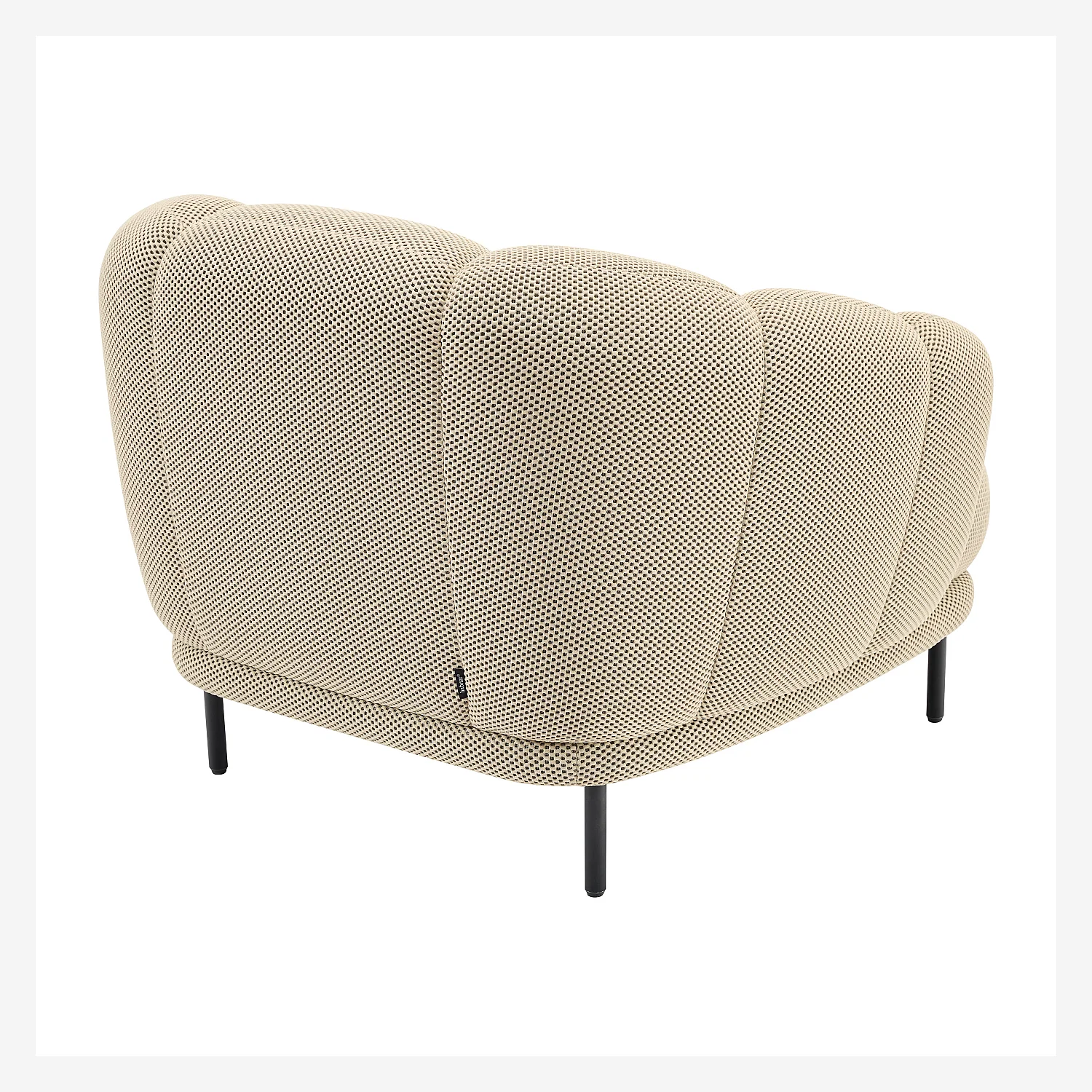 Fauteuil en tissu 3D et métal - Sable et noir - Design by Federica Francini - 8