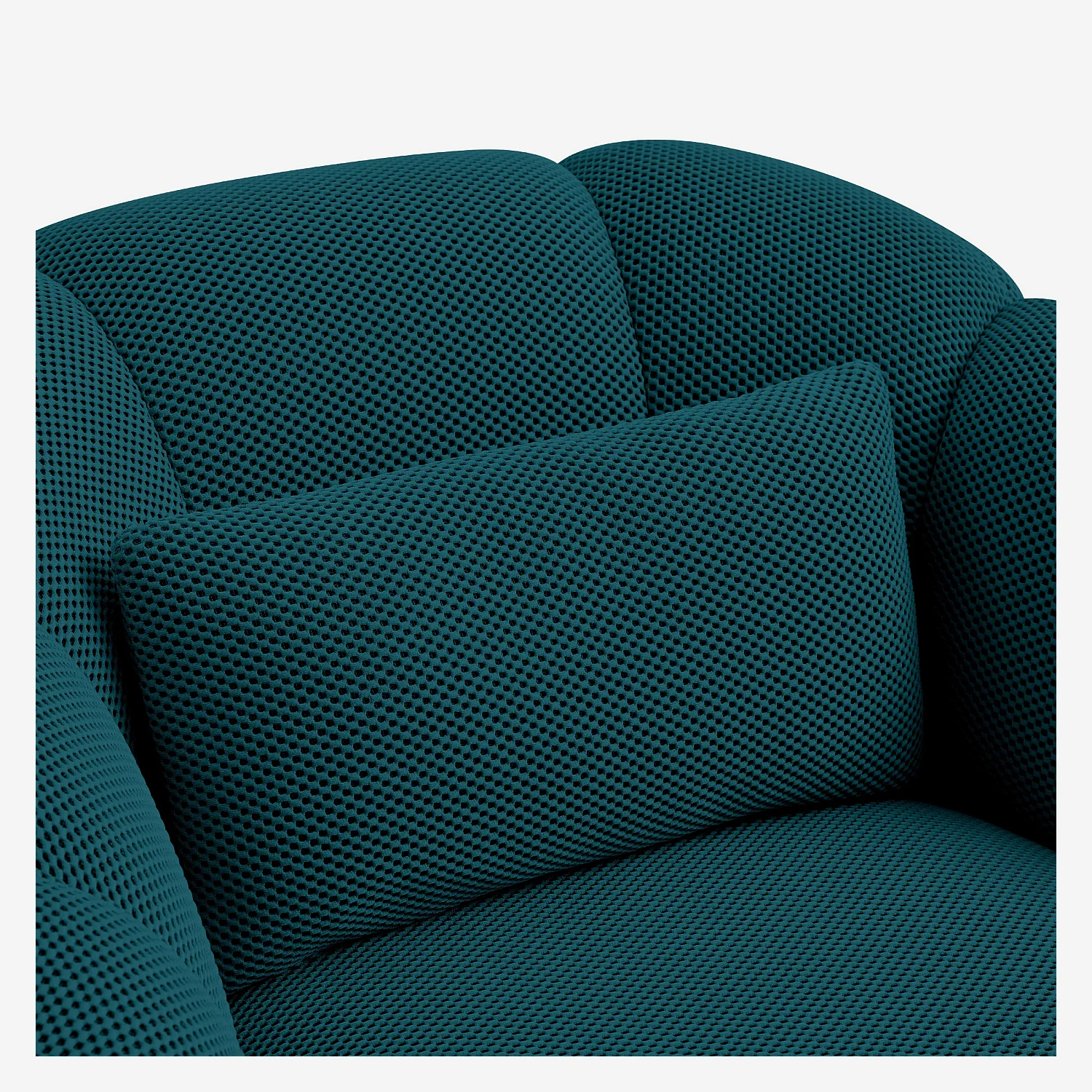 Fauteuil en tissu 3D et métal - Bleu canard et noir - Design by Federica Francini - 3