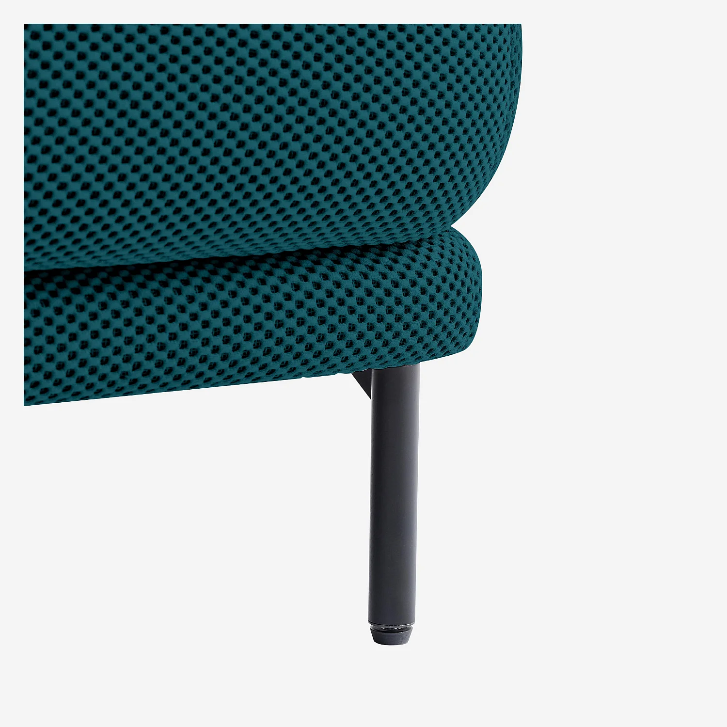 Fauteuil en tissu 3D et métal - Bleu canard et noir - Design by Federica Francini - 6