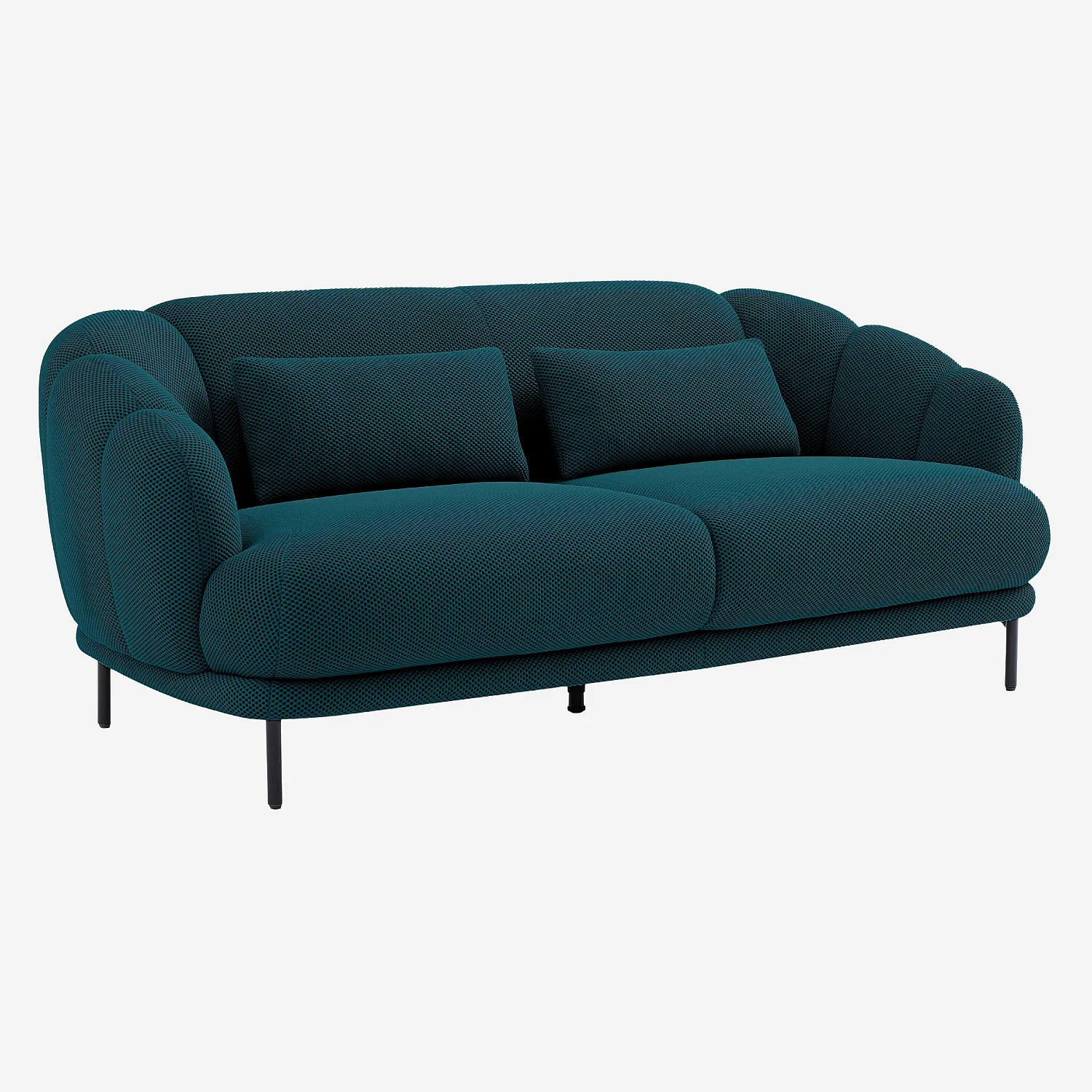 3-zitsbank van 3D-stof - Eendenblauw - Ontworpen door Federica Francini - 5