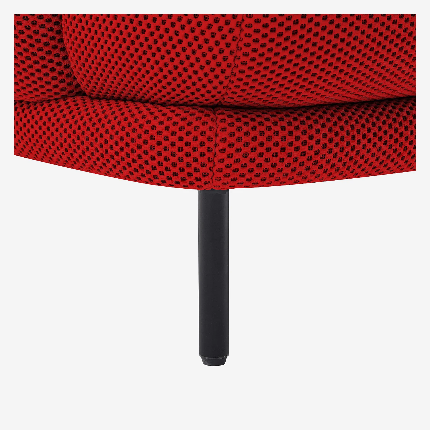 Divano 3 posti in tessuto 3D - Rosso papavero - Design di Federica Francini - 6