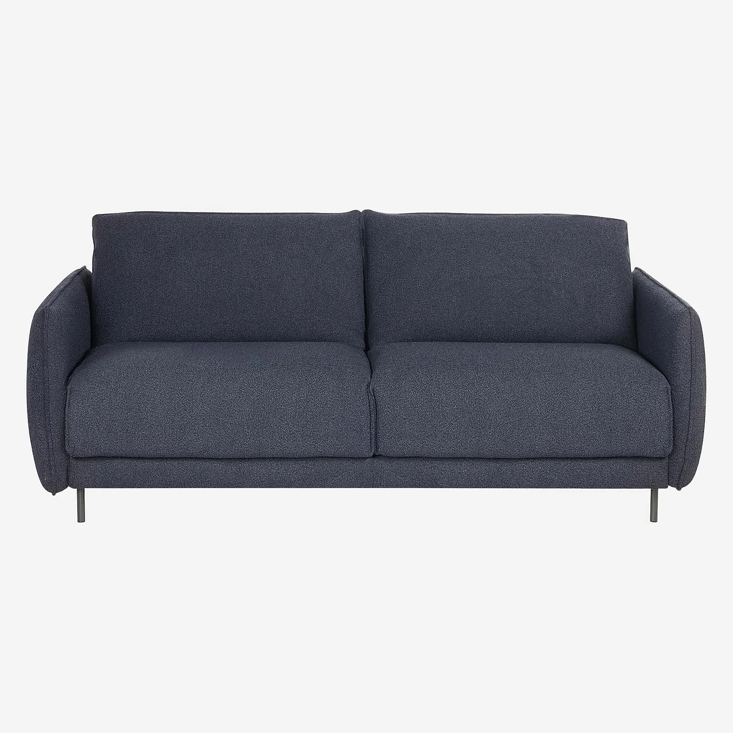 Canapé convertible 2 places - Couchage 140 cm - Matelas en mousse 14 cm - Tissu Tolfa Bleu marine - 2