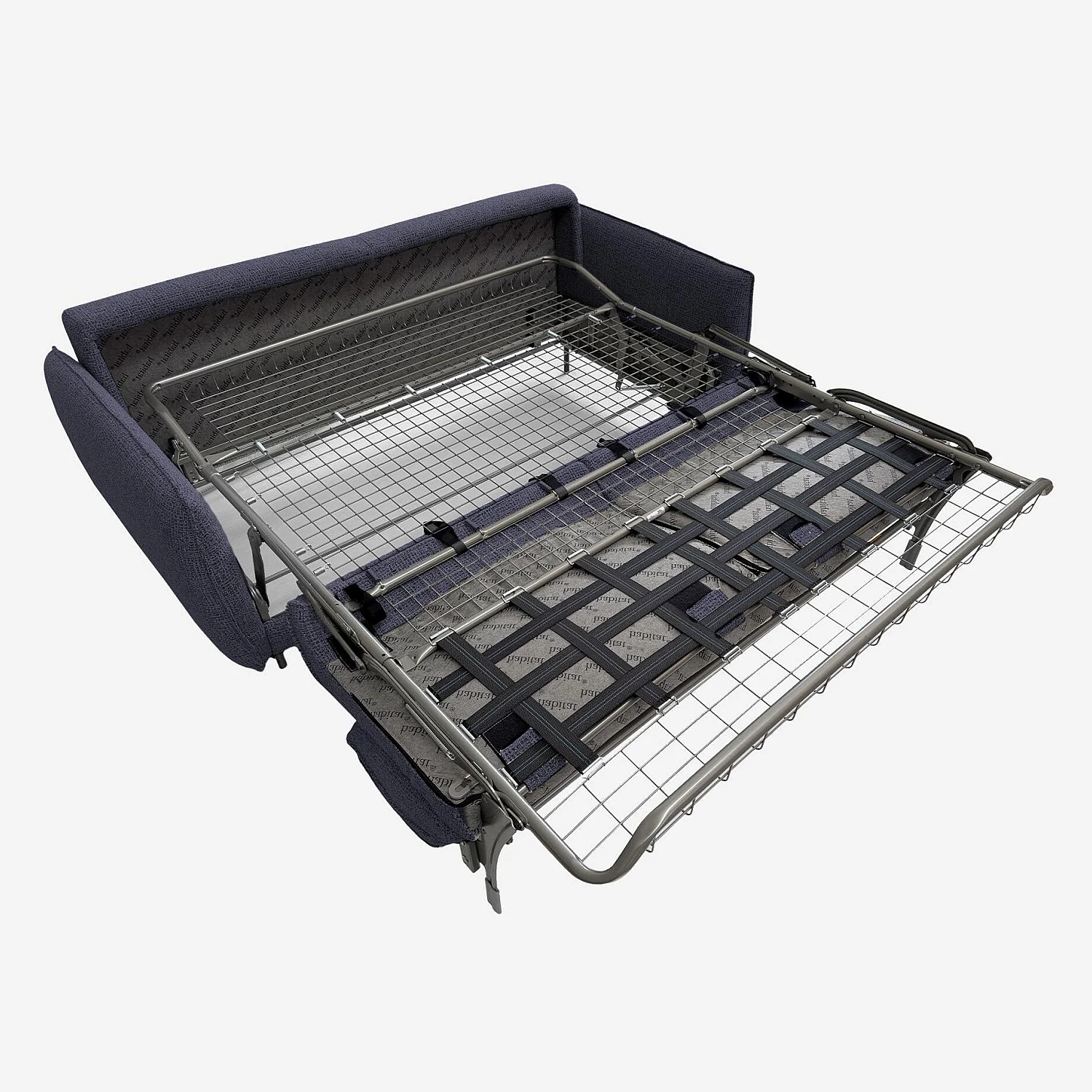 Canapé convertible 2 places - Couchage 140 cm - Matelas en mousse 14 cm - Tissu Tolfa Bleu marine - 8