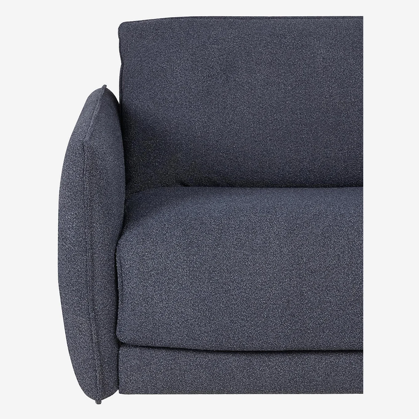 Canapé convertible 2 places - Couchage 140 cm - Matelas en mousse 14 cm - Tissu Tolfa Bleu marine - 3