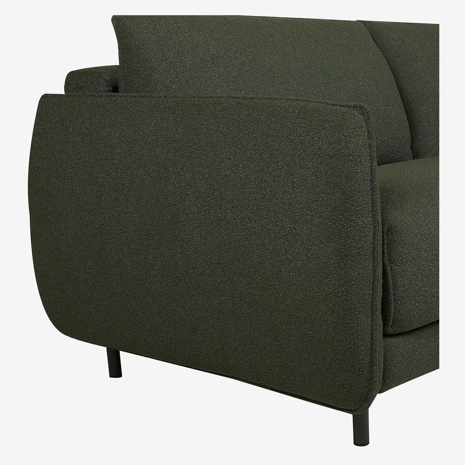 Sofá cama 3 plazas - Cama de 160 cm - Colchón de espuma de alta resiliencia de 14 cm - Tejido Tolfa Verde caqui - 3