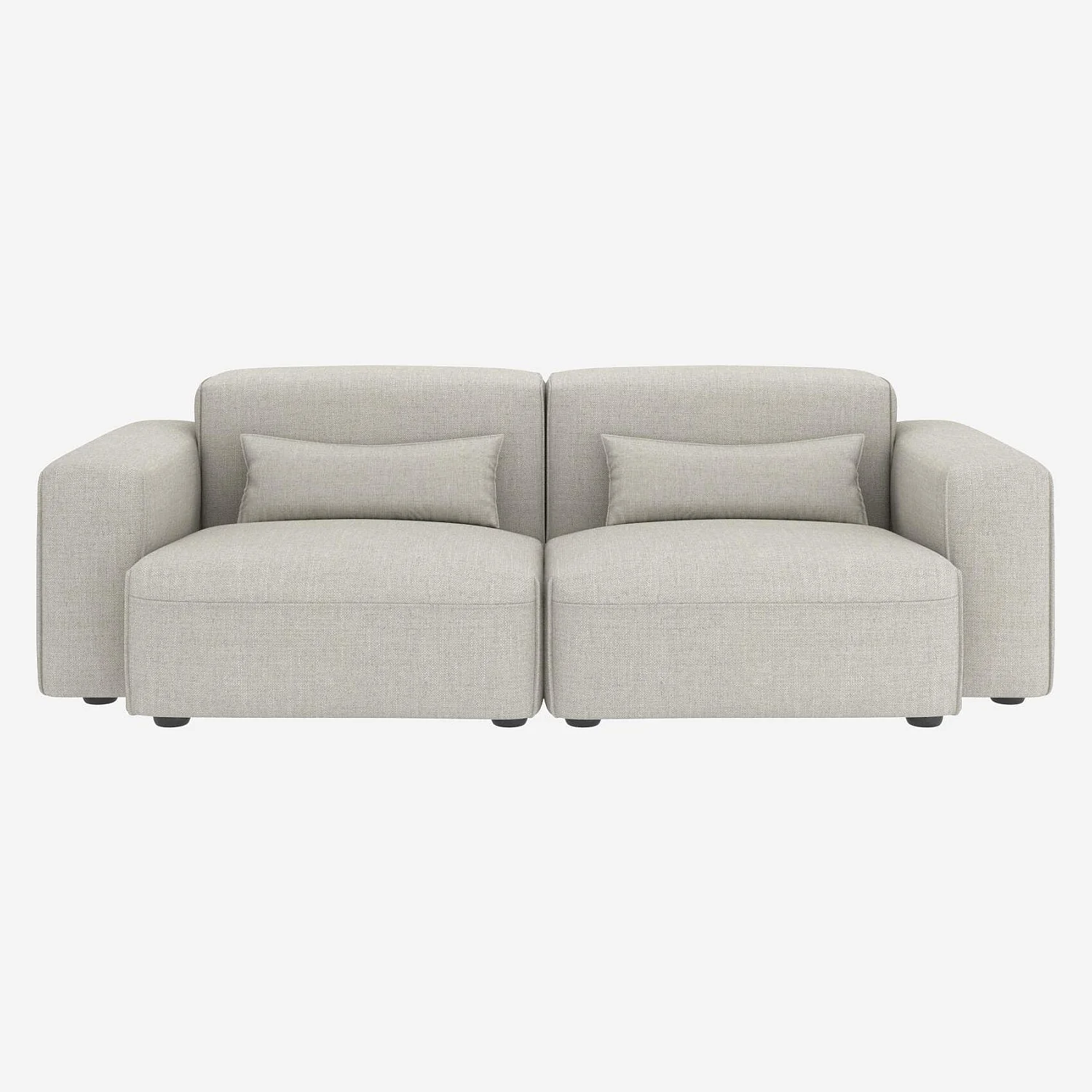 Canapé 3 places en tissu - Beige mélangé - 2