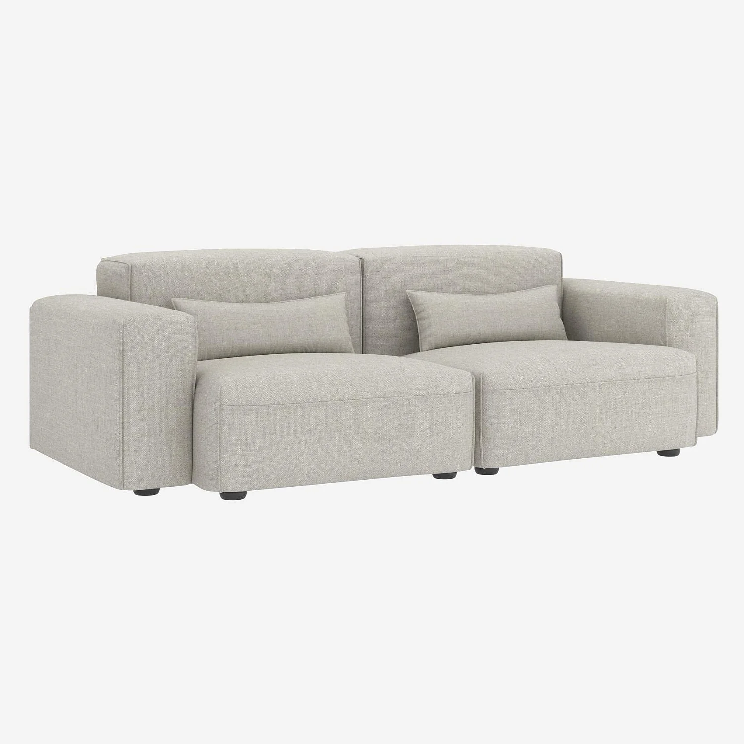 Canapé 3 places en tissu - Beige mélangé - 5